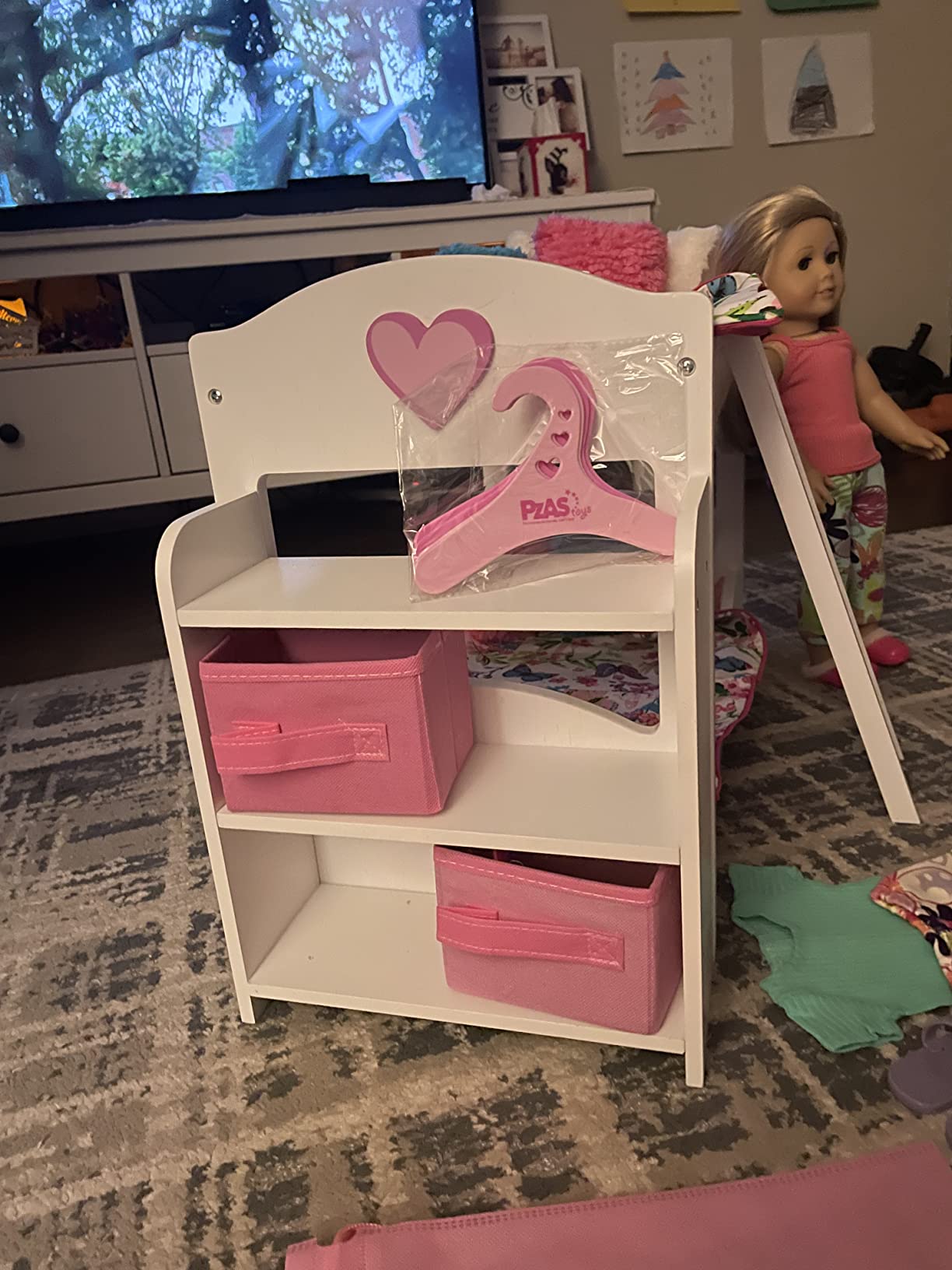Doll Bunk Bed - Bunk Bed for 18 Inch Dolls 23 Piece Set Complete with Linens, Pajamas, and Shelves, Fits American Girl Doll customer photo 1