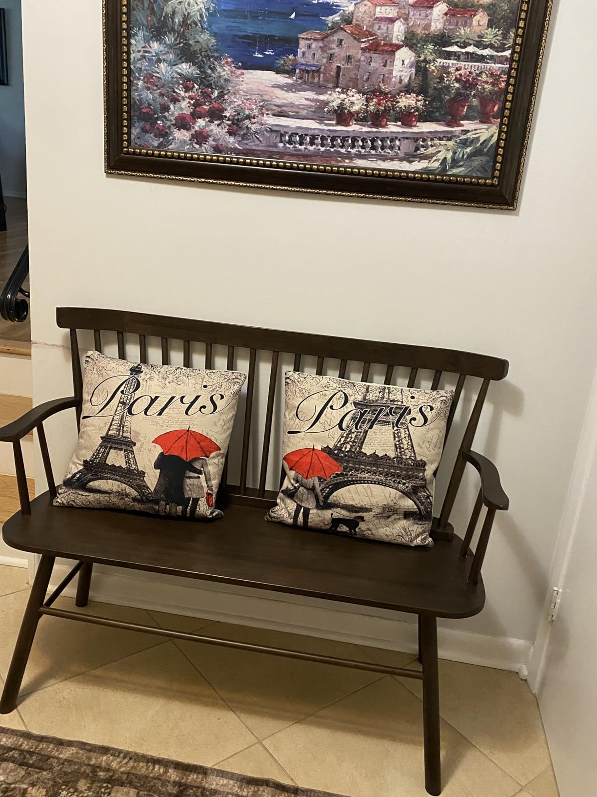 SAFAVIEH Furniture - Addison Loveseat - Black - Solid Wood - Coastal Slatted Design - Ideal for Living Room, Sunroom, Bedroom, 18