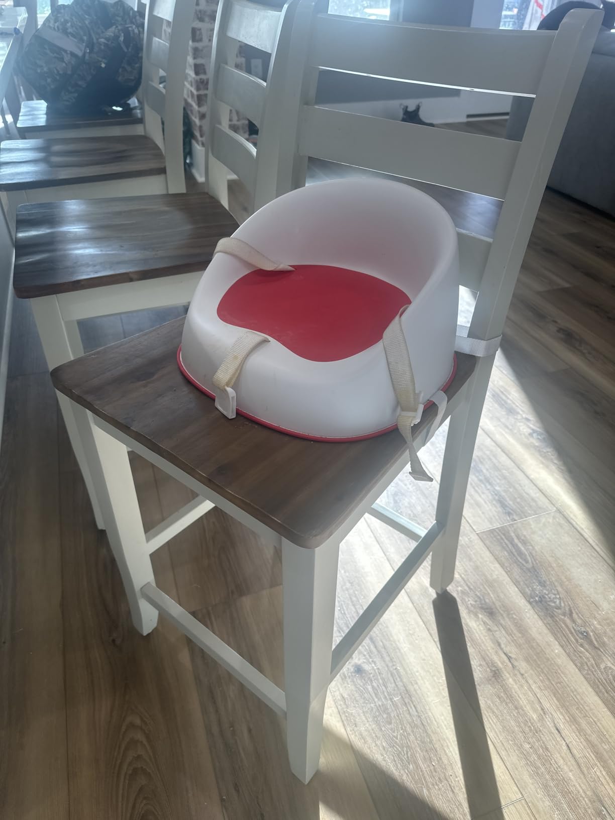 Prince Lionheart Baby Booster Squish Seat for Dining Table, Soft Seat with 3-Point Harness and Dual-Strap System for Toddler customer photo 2