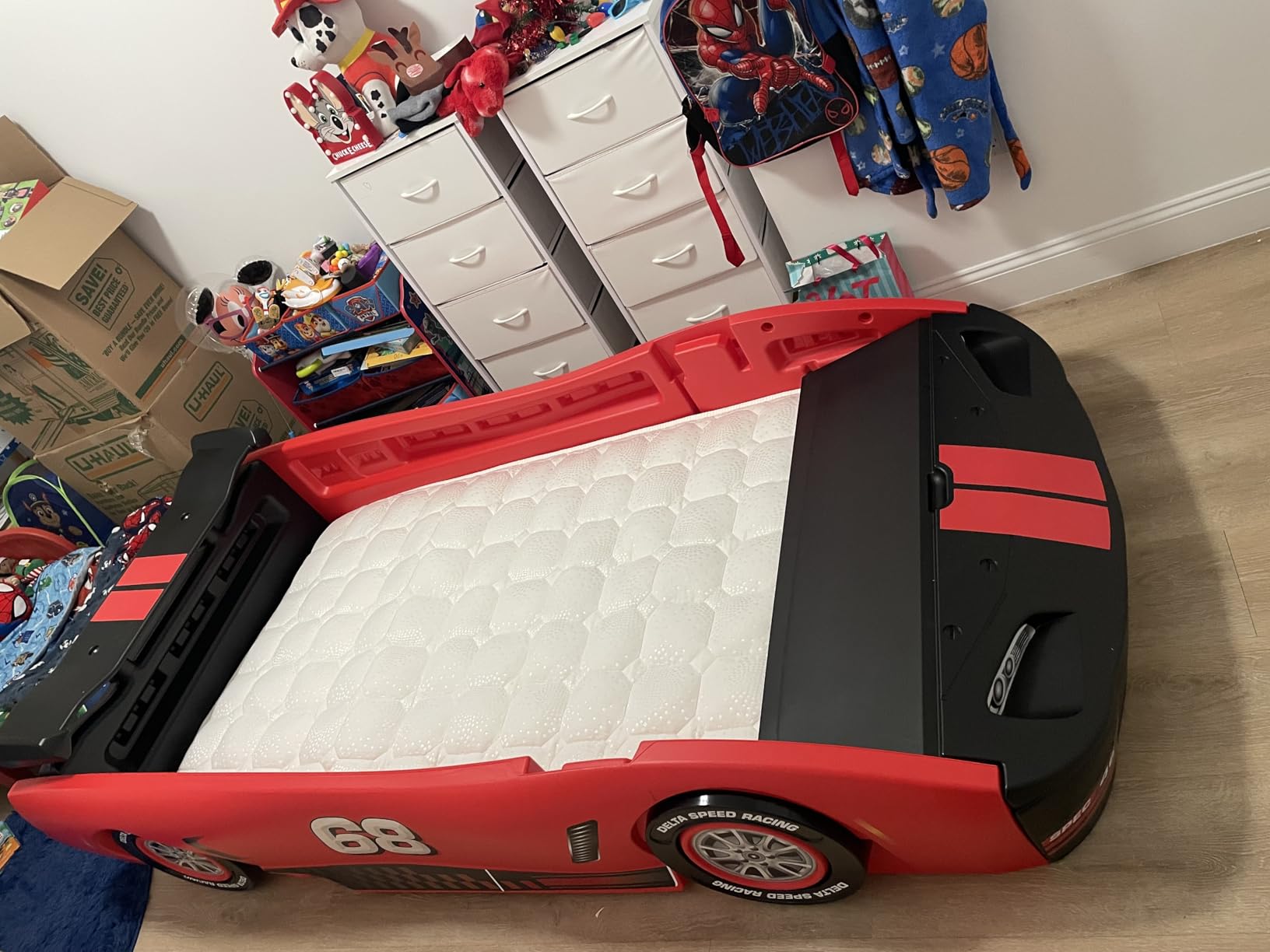 Delta Children Turbo Race Car Twin Bed, Red customer photo 2