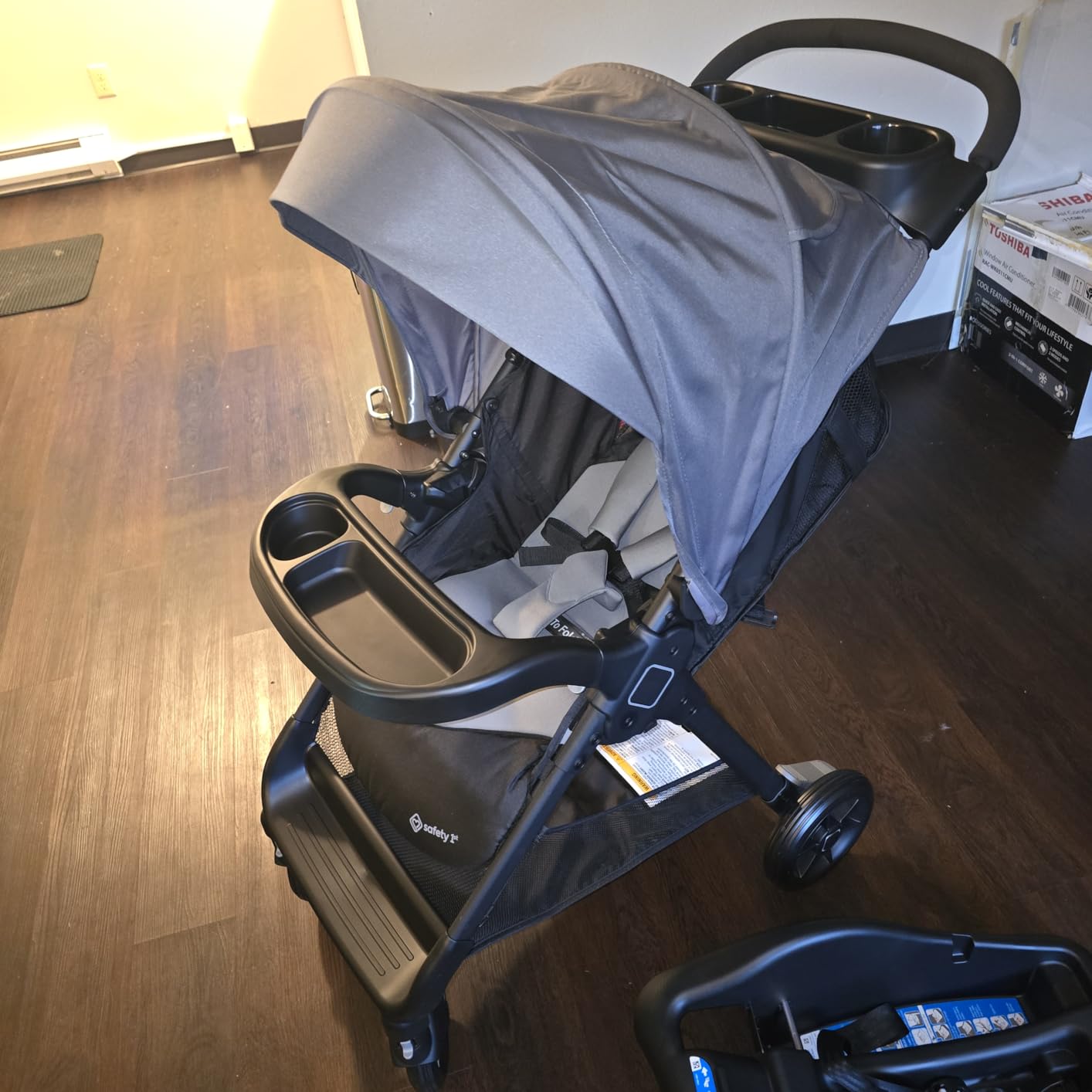 Safety 1st Smooth Ride Travel System Stroller and OnBoard FLX Infant Car Seat, Newborn to Toddler Baby Combo, Easy-Install, Large Canopy, Ample Storage, Foldable, Rear-Facing 4-30 lbs, Monument customer photo 2