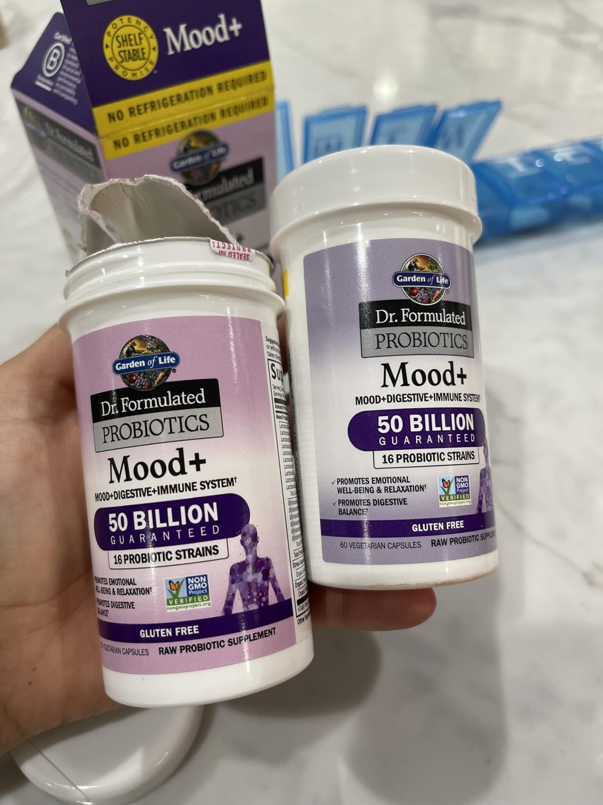 Garden of Life Dr. Formulated Probiotics Mood+ - 50 Billion CFU - Supports Relaxation & Digestive Health - Shelf Stable - 60 Vegetarian Capsules customer photo 2