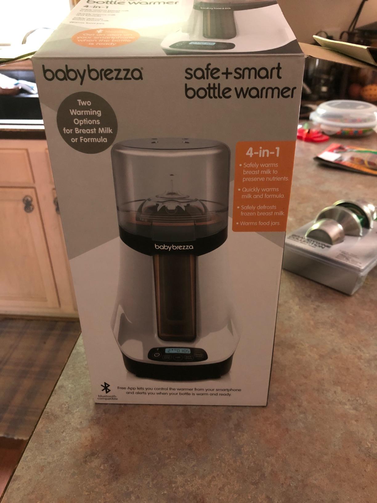 Baby Brezza Safe & Smart, Electric Baby Bottle Warmer and Baby Food Warmer - Universal Fit - Glass, Plastic, Small, Large, Newborn Feeding Bottles - Wireless Bluetooth Control - Digital Display customer photo 1