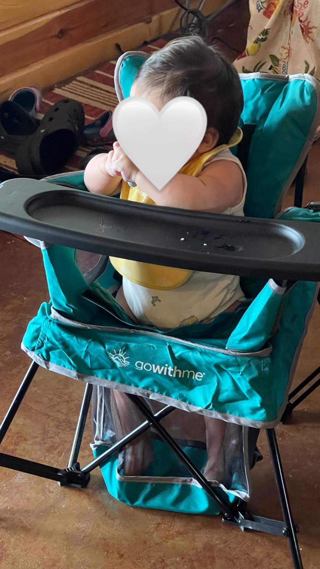 Baby Delight Go with Me Venture Portable Chair | Indoor and Outdoor | Sun Canopy | 3 Child Growth Stages | Teal customer photo 2