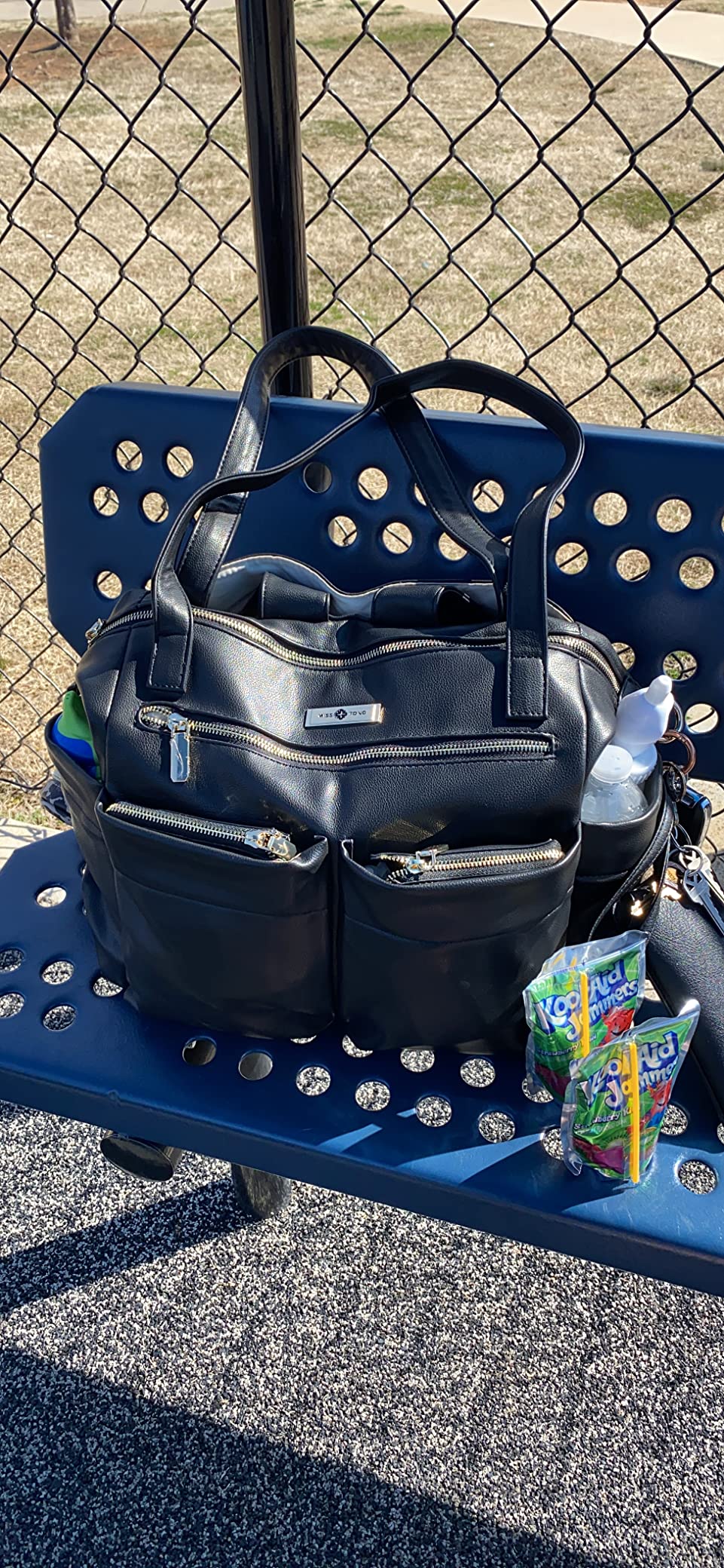 miss fong Diaper Bag Tote Leather Diaper Bag Backpack Pañaleras Para Bebe with 15 Pockets,Leather Diaper Tote with Diaper Changing Pad, Baby Bag for Moms Mommy Bag for Women customer photo 1
