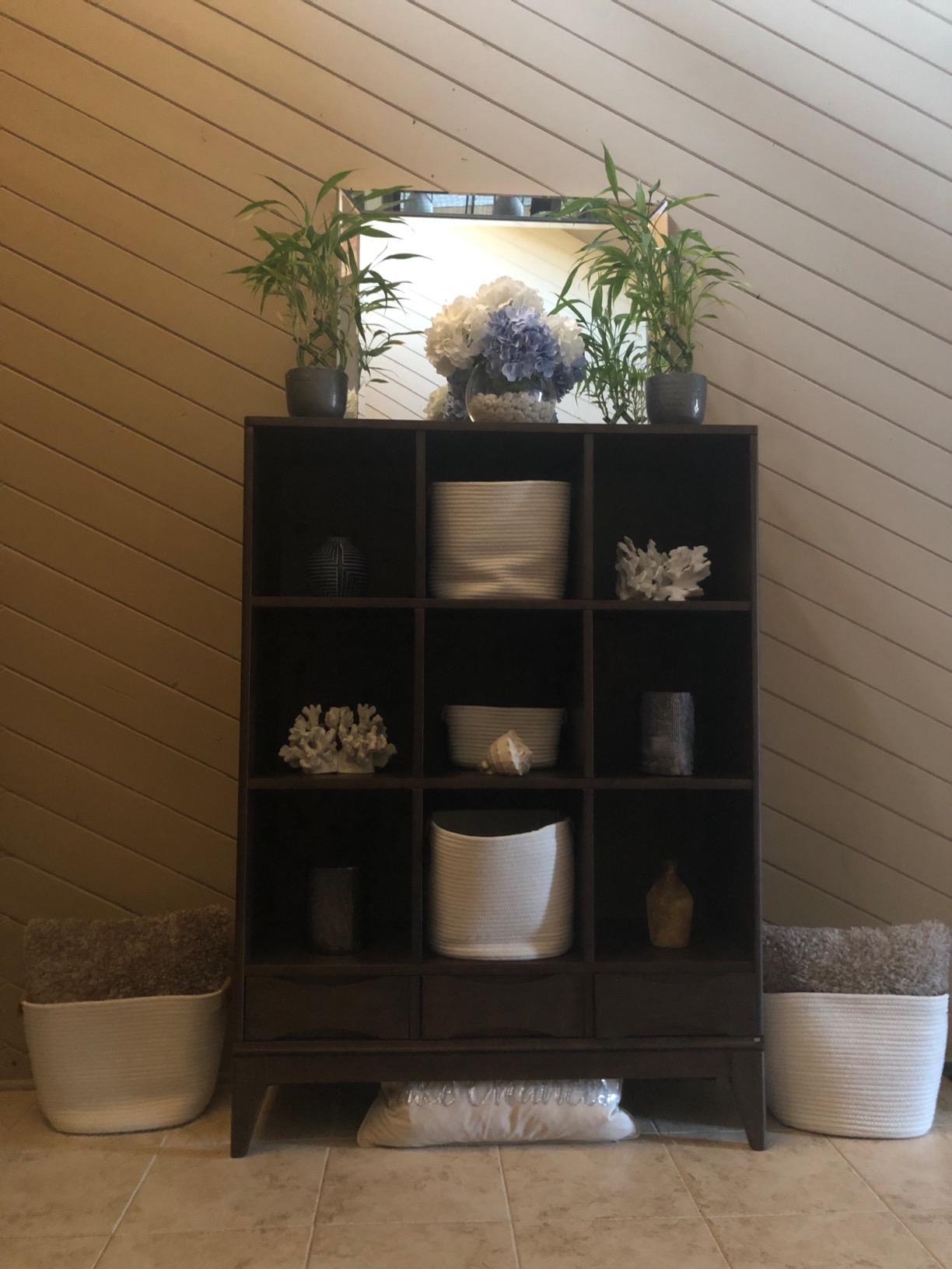 SIMPLIHOME Harper Bookcase - 60 inch Tall Solid Wood Storage Bookshelf in Walnut Brown, Mid-Century Modern Storage for Living Room, Study Room or Office with Open Shelves and Tapered Legs customer photo 1