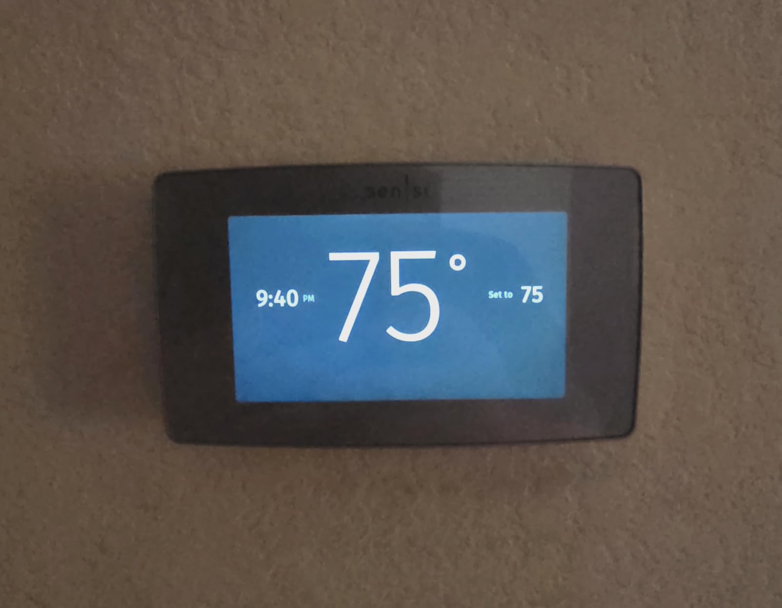 Emerson Sensi Touch Wi-Fi Smart Thermostat with Touchscreen Color Display, Works with Alexa, Energy Star Certified, C-wire Required, ST75 Black customer photo 2