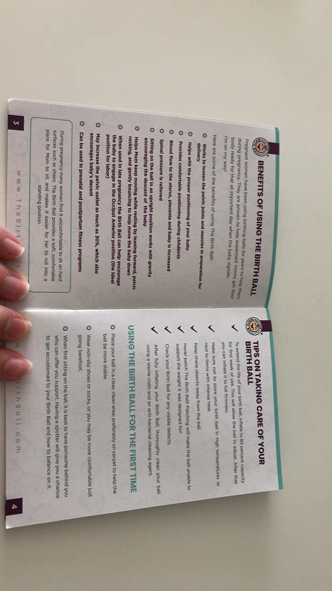 The Birth Ball - Birthing Ball for Pregnancy & Labor - 18 Page Pregnancy Ball Exercises Guide by Trimester - Non Slip Socks - How to Dilate, Induce, & Reposition Baby for Mom customer photo 2