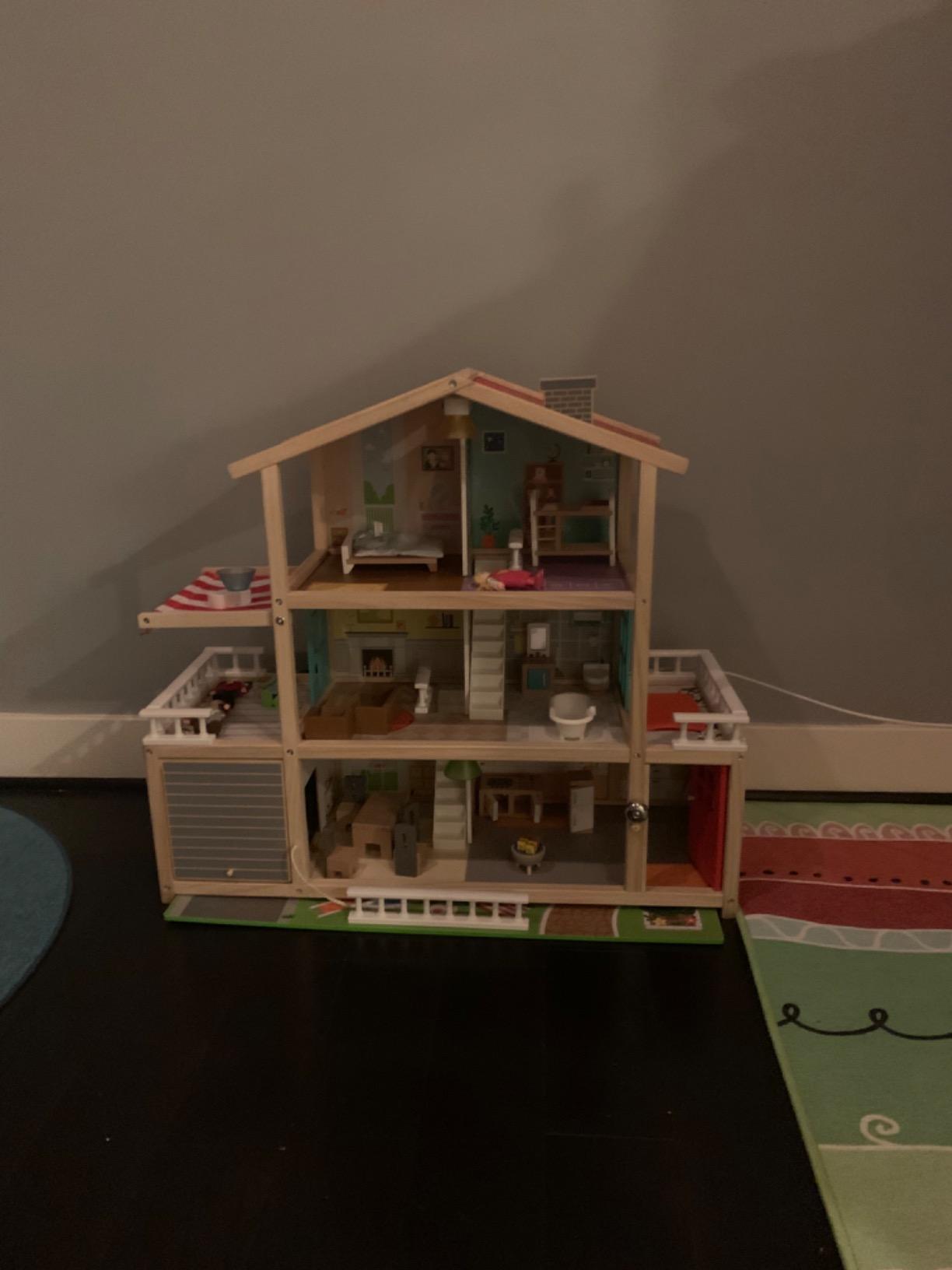 Hape Doll Family Mansion | Award Winning 10 Bedroom Doll House, Wooden Play Mansion with Accessories for Ages 3+ Years customer photo 2