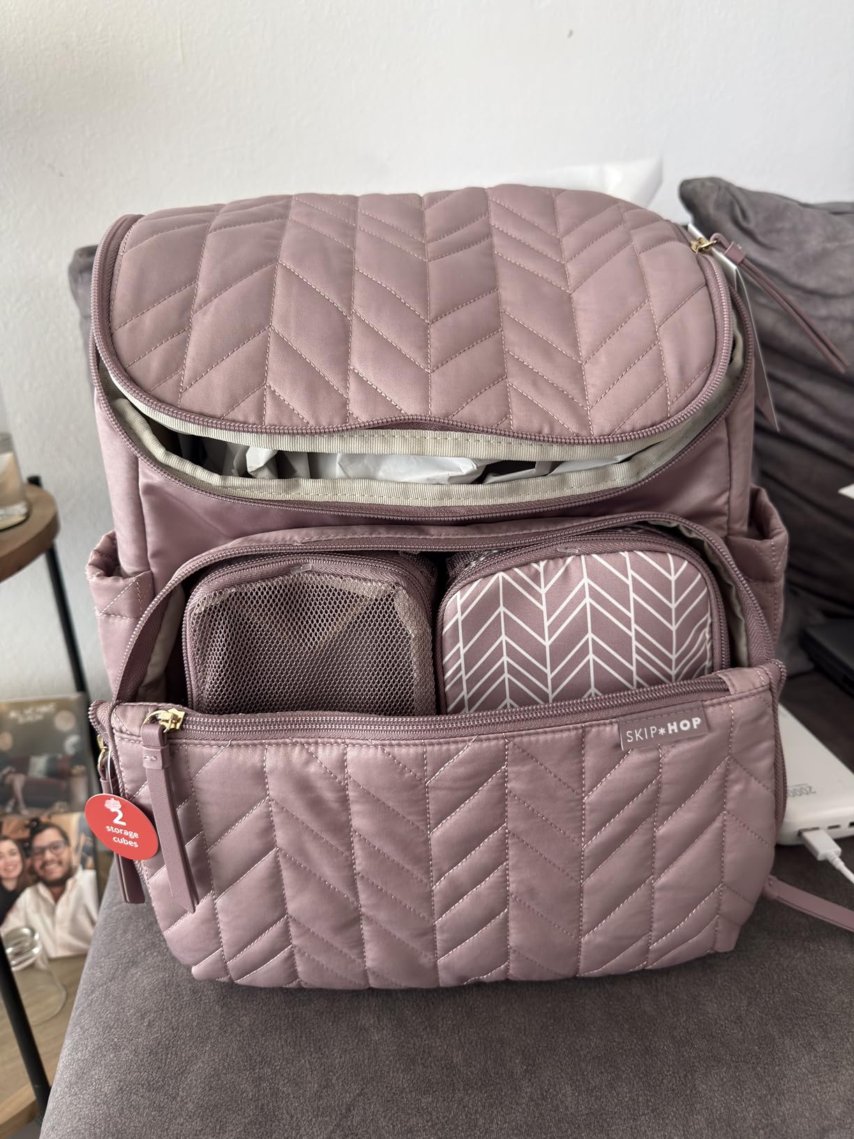 Skip Hop Diaper Bag Backpack: Forma, Multi-Function Baby Travel Bag with Changing Pad & Stroller Attachment (Jet Black) customer photo 1