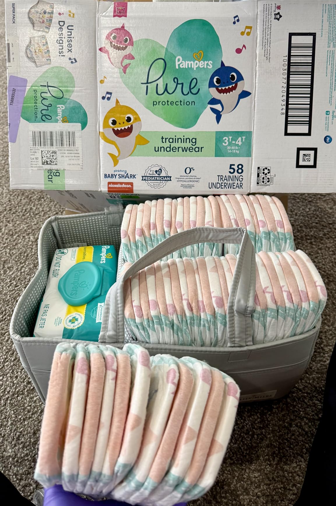 Lily Miles Baby Diaper Caddy Organizer - Large Tote Bag for Newborn essentials Boy or Girl - Baby Shower Basket - Nursery Must Haves - Registry Favorites - Newborn Caddie Car Organizer customer photo 2