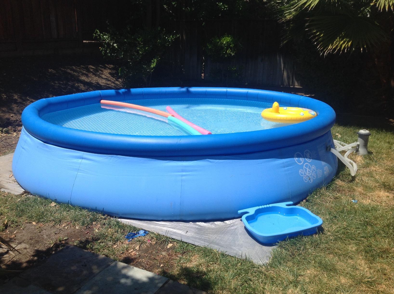 INTEX Easy Set 15 ft x 48in Above Ground Pool Set with 1000 GPH Cartridge Filter Pump, Ladder, Cover, & Ground Cloth customer photo 1