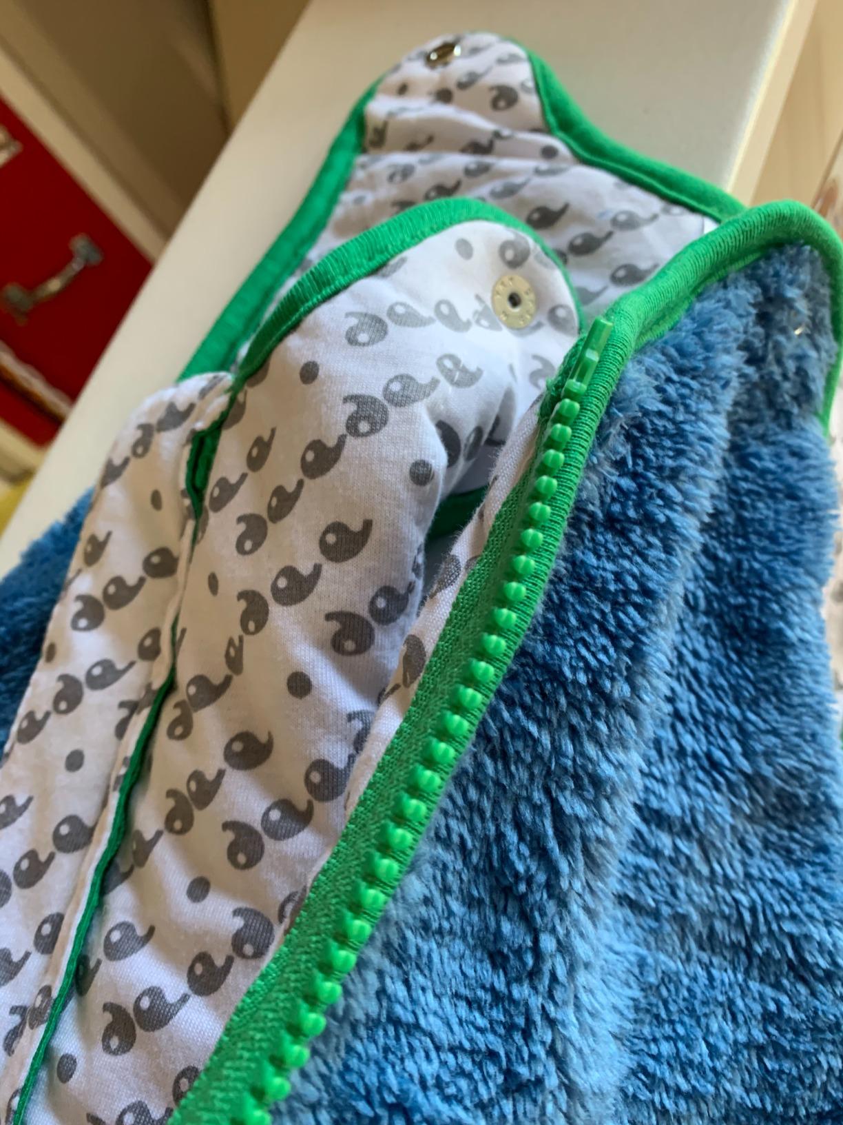 Baby Deedee Sleep Nest Teddy - Baby Sleep Sack 2.5 TOG 18-36 Months, Warm Sherpa Faux Fur & Cotton Lined Sleeping Bag with Patented Shoulder Snaps, Toddler Wearable Blanket for Boys & Girls, Dino customer photo 1