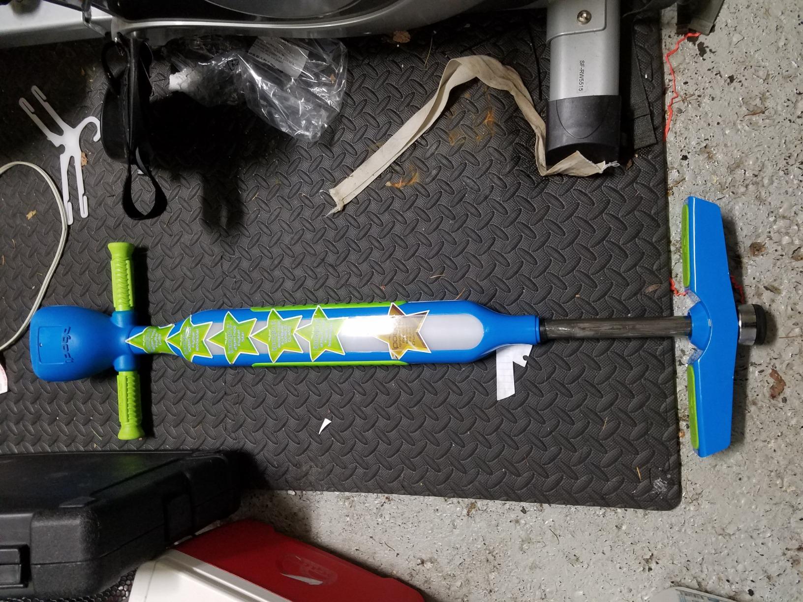 Flybar iPogo Jr. - Worlds First Interactive Counting Pogo Stick for Kids Ages 5 to 9 (Blue) customer photo 2