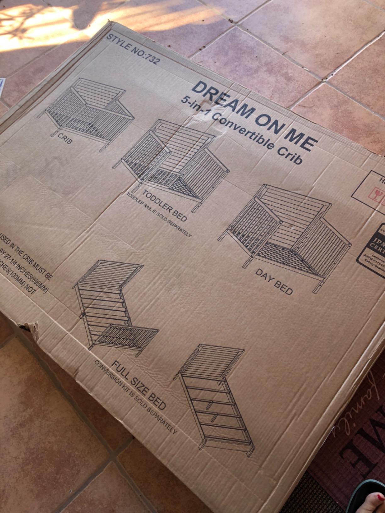 Dream On Me Cape Cod 5-in-1 Convertible Crib in Storm Grey, Greenguard Gold Certified customer photo 1