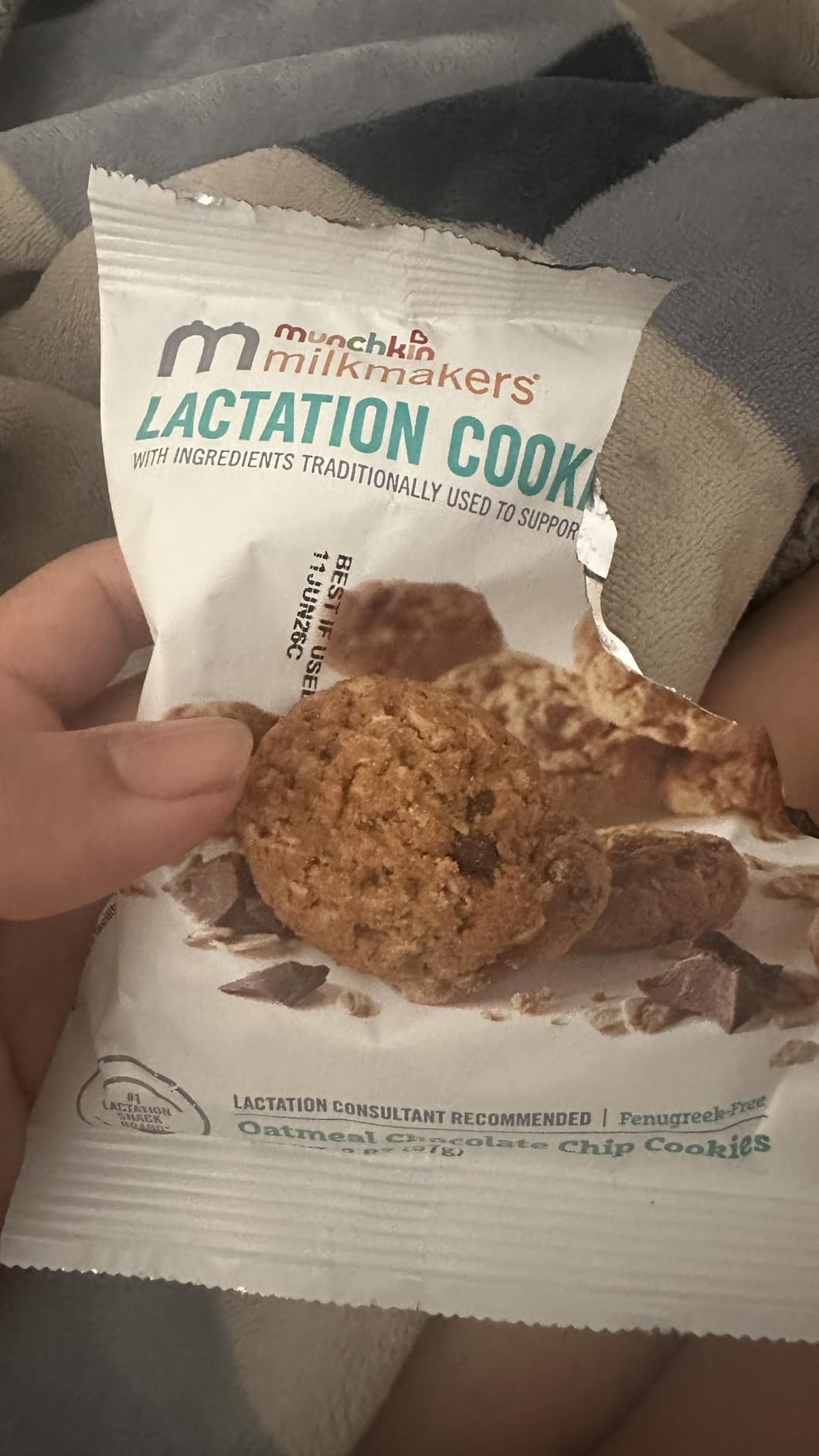 Munchkin Milkmakers Lactation Cookie Bites, Oatmeal Chocolate Chip, 10 Ct customer photo 1