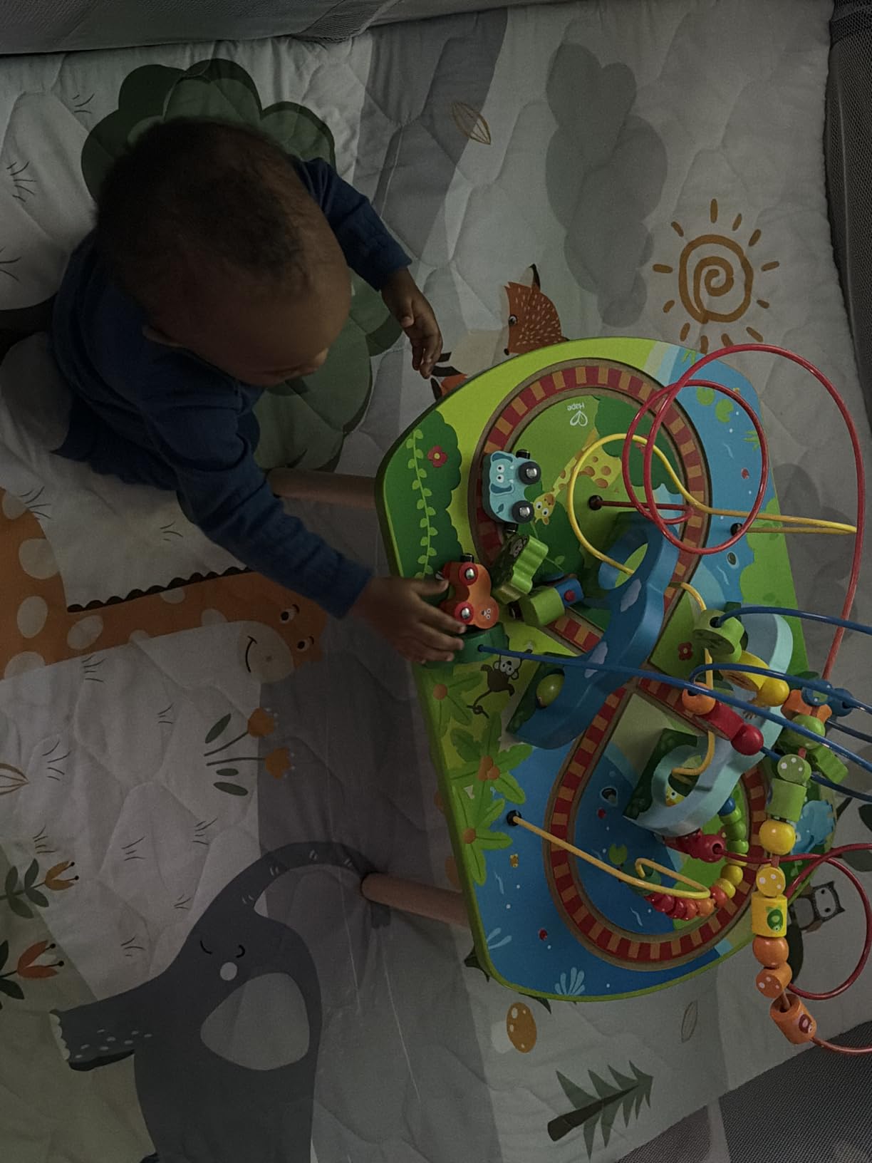 Hape Jungle Adventure Railway Table | Kids Bead Maze Puzzle Table with Accessories, African Scene Graphics, Child Sized Table for Individual and Group Play customer photo 1