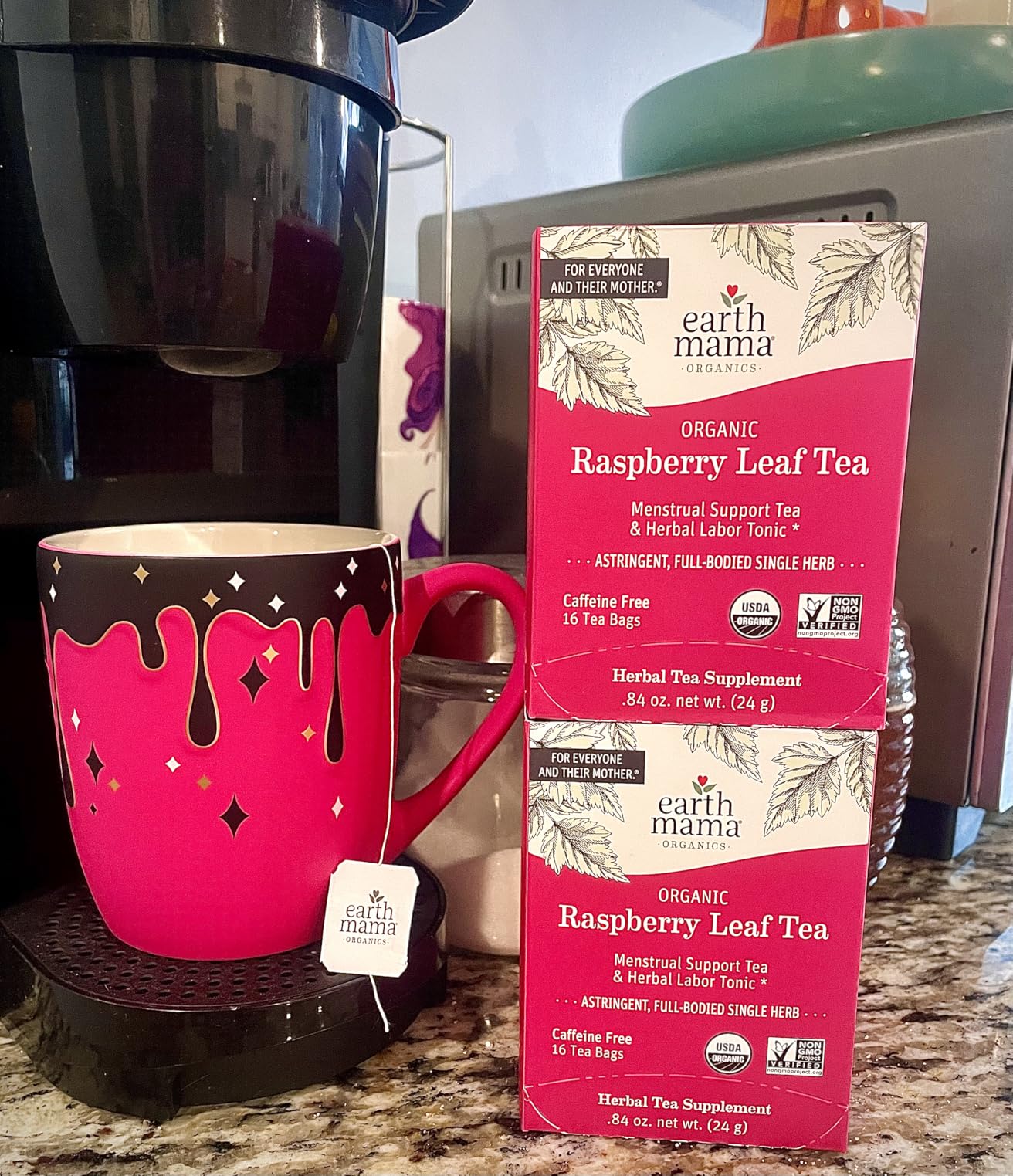 Earth Mama Organic Raspberry Leaf Tea - 48 Teabags - Labor Prep & Menstrual Support Herbal Tea - Pregnancy & Postpartum Essentials - Caffeine Free customer photo 2