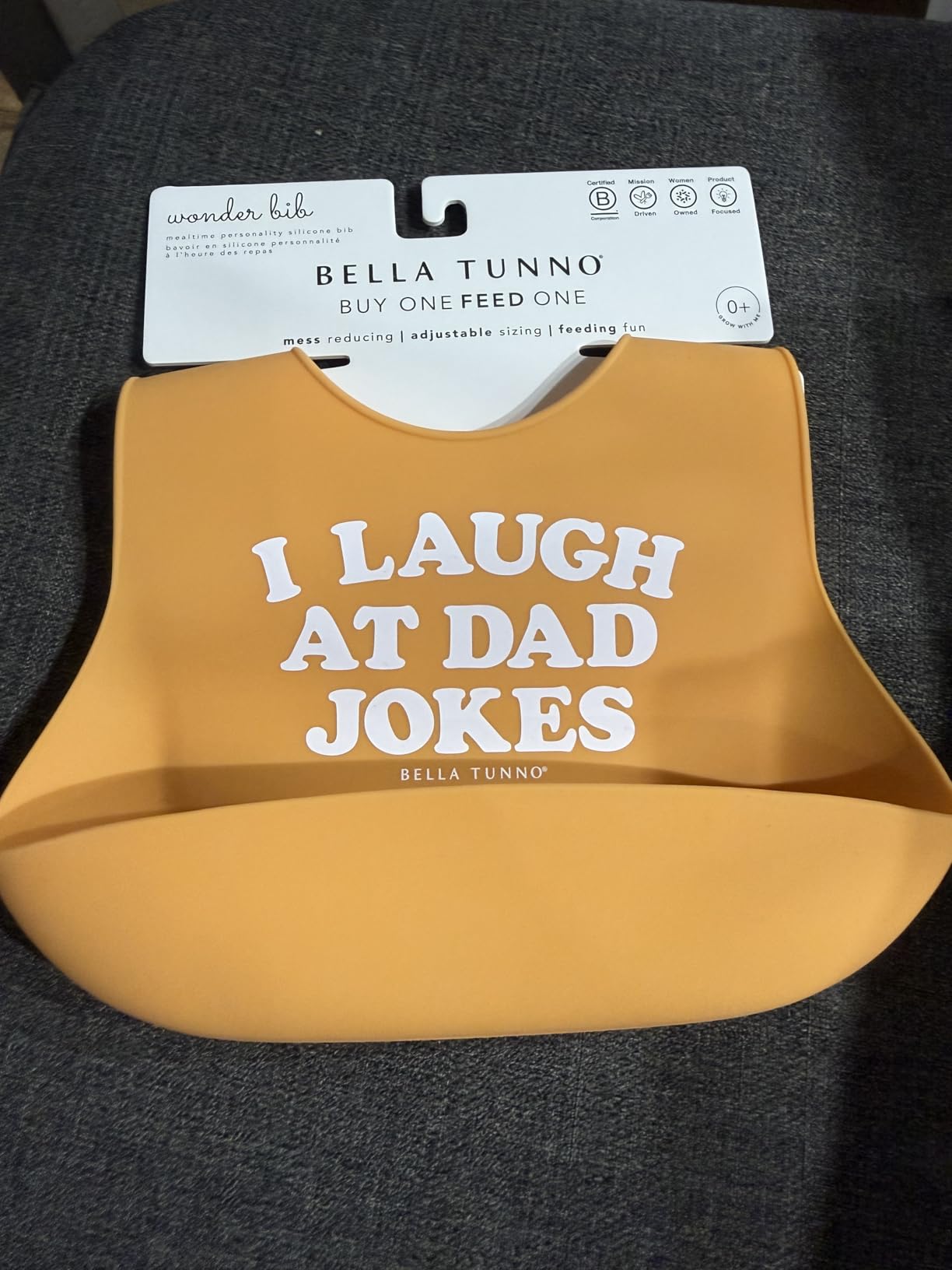 Baby Bib for Eating by Bella Tunno, Waterproof Silicone Bib with Large Food Catcher, Adjustable Fit for Babies 4-12 months & Toddlers 1-3 Years, Boys & Girls, Let The Dogs Out customer photo 1