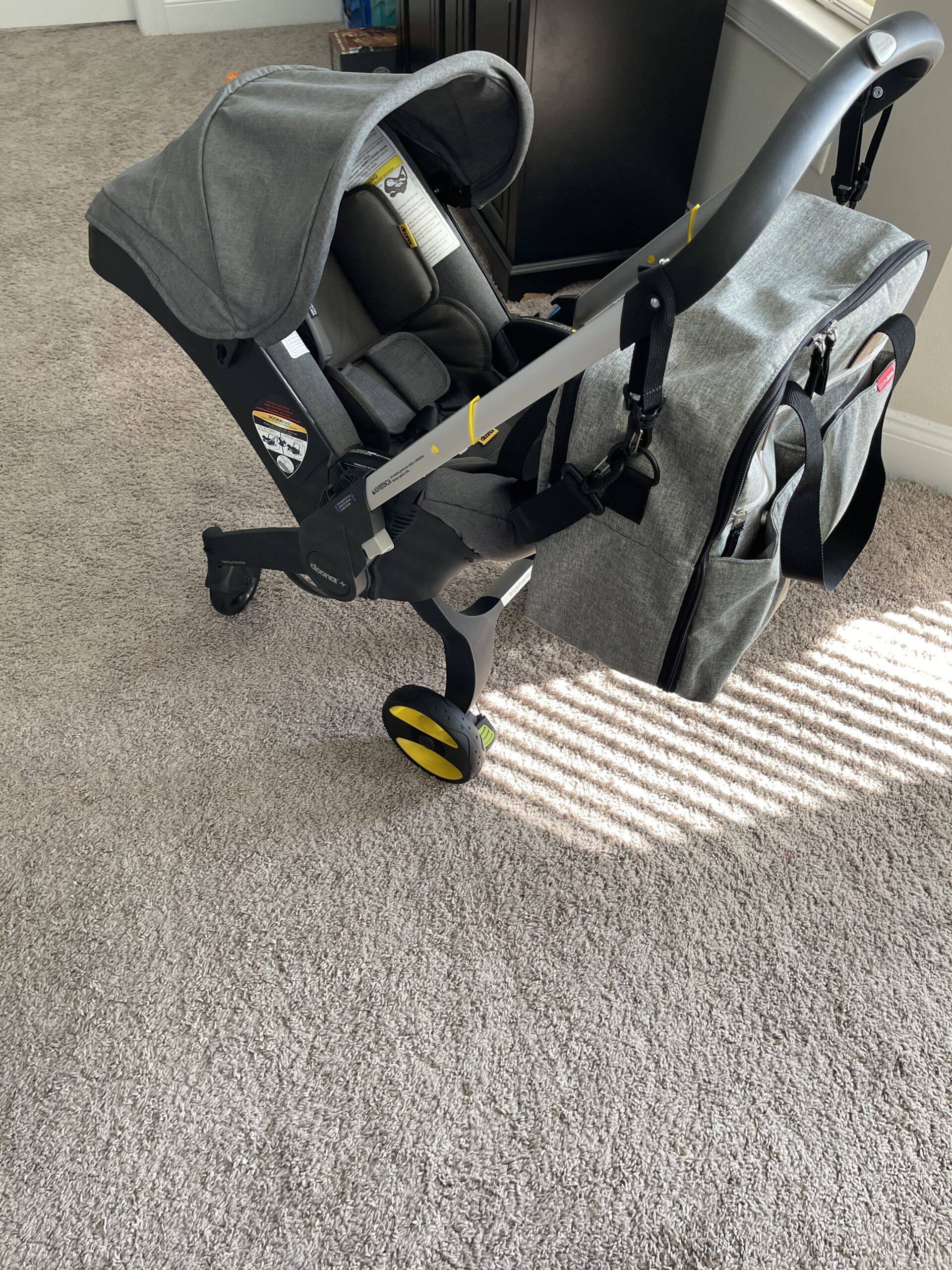 Skip Hop Diaper Bag: Iconic Duo Weekender, Extra Large Capacity with Changing Pad & Stroller Attachment, Grey Melange customer photo 1