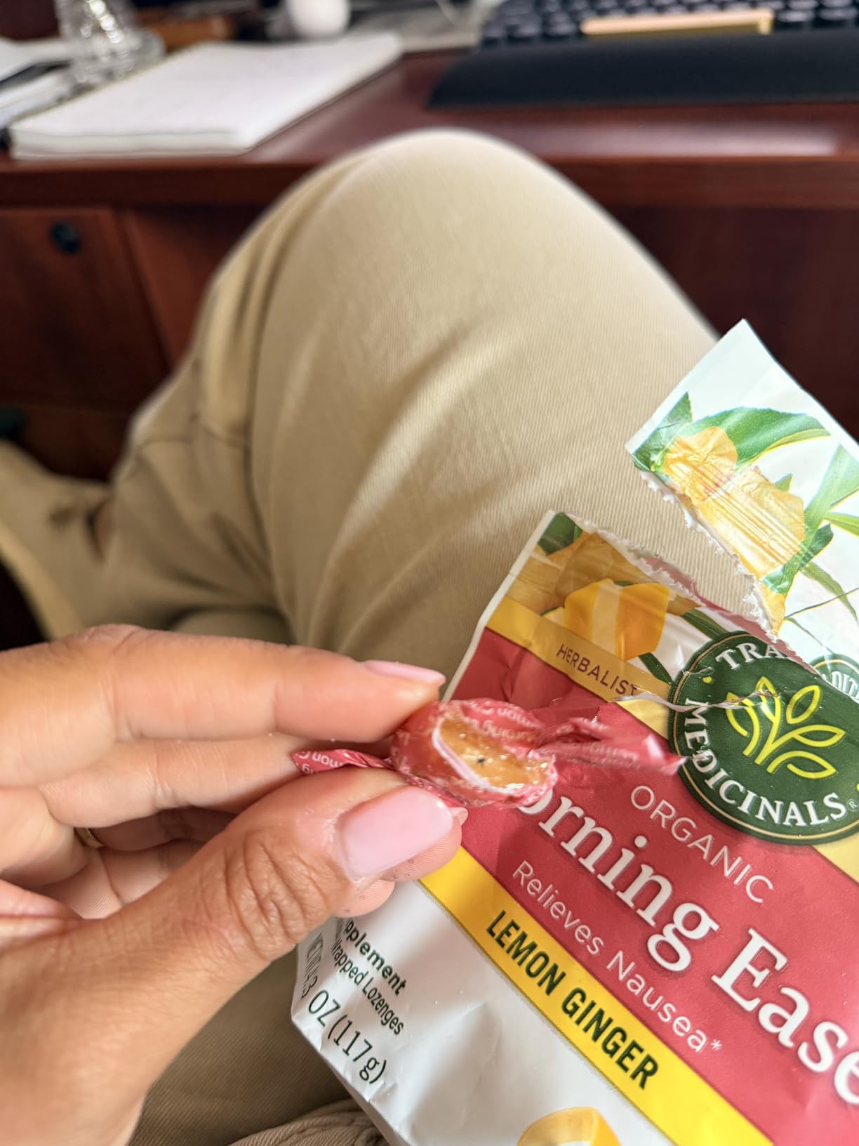 Traditional Medicinals Organic, Morning Ease Lozenges, Lemon Ginger - Supports Pregnancy Nausea Relief & Morning Sickness Associated with Normal Pregnancy - 30 Individually Wrapped Lozenges customer photo 2