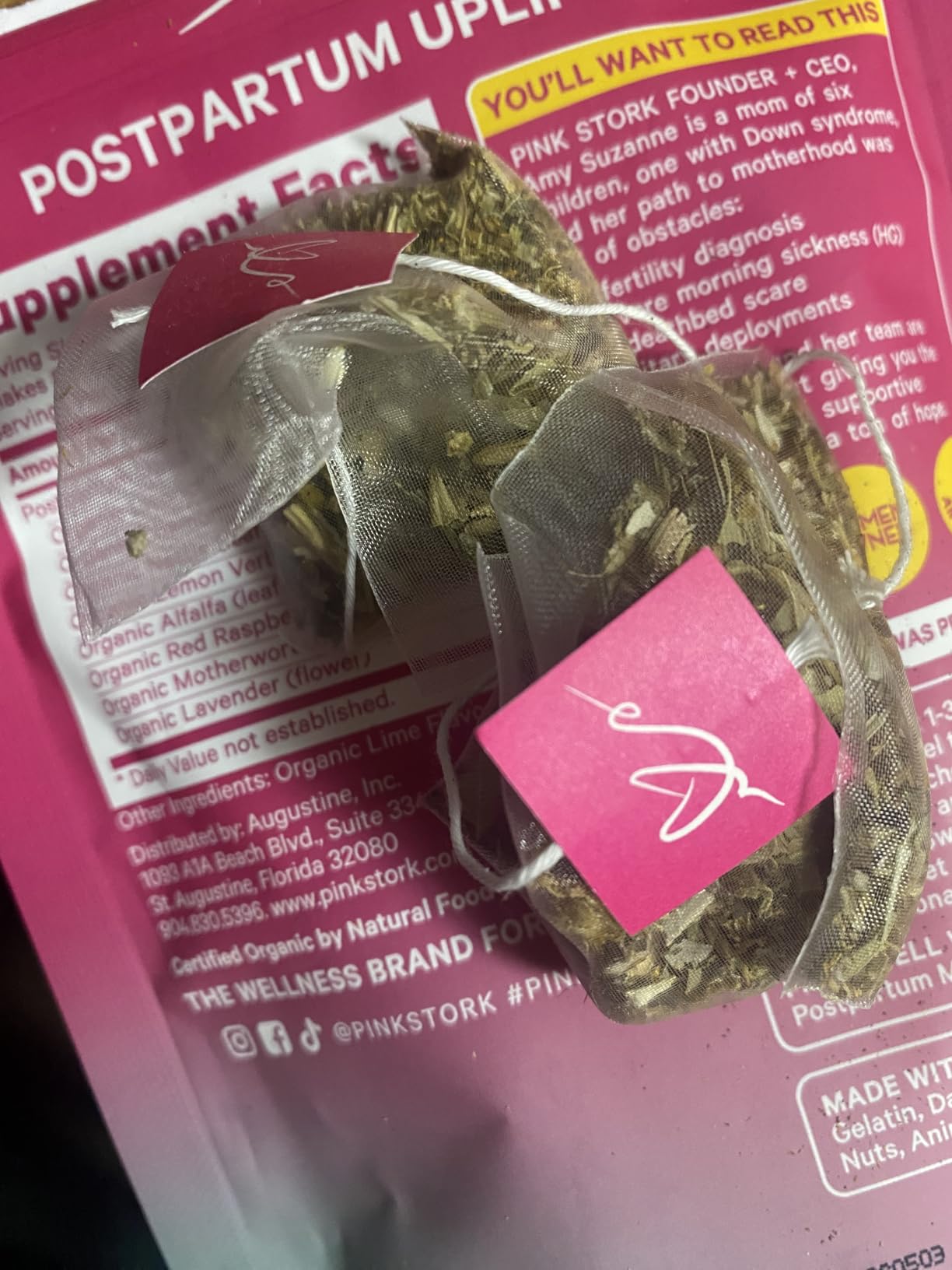 Pink Stork Postpartum Uplift Mood Support Tea for Women customer photo 1