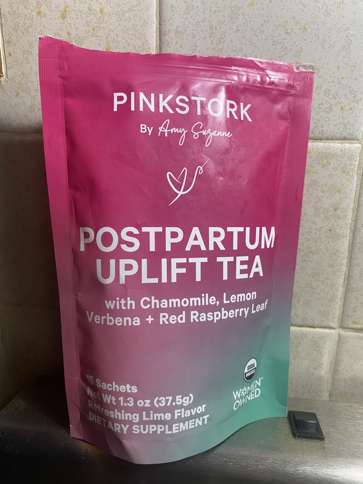 Pink Stork Postpartum Uplift Mood Support Tea for Women customer photo 2