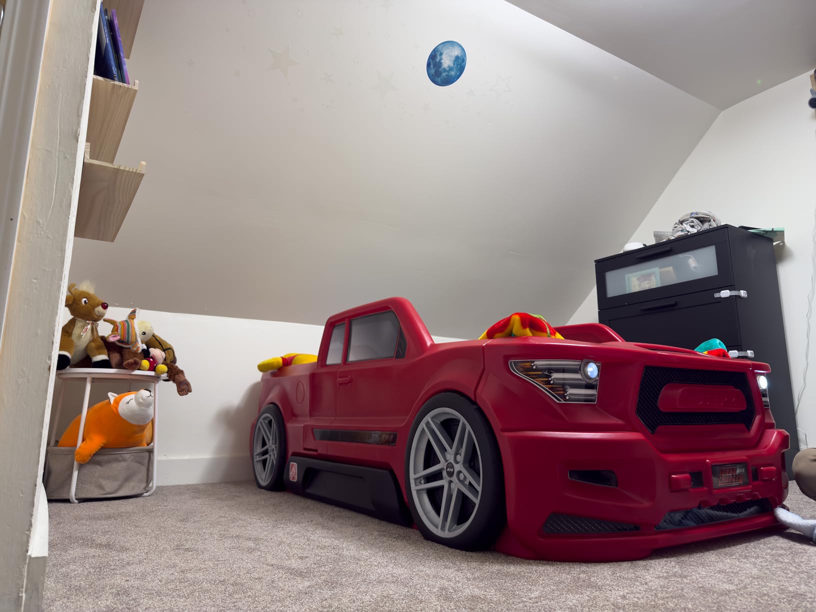 Step2 Turbocharged Twin Size Truck Car Bed, Car Bed for Boys & Girls, Working Headlights & Built-In Storage customer photo 2