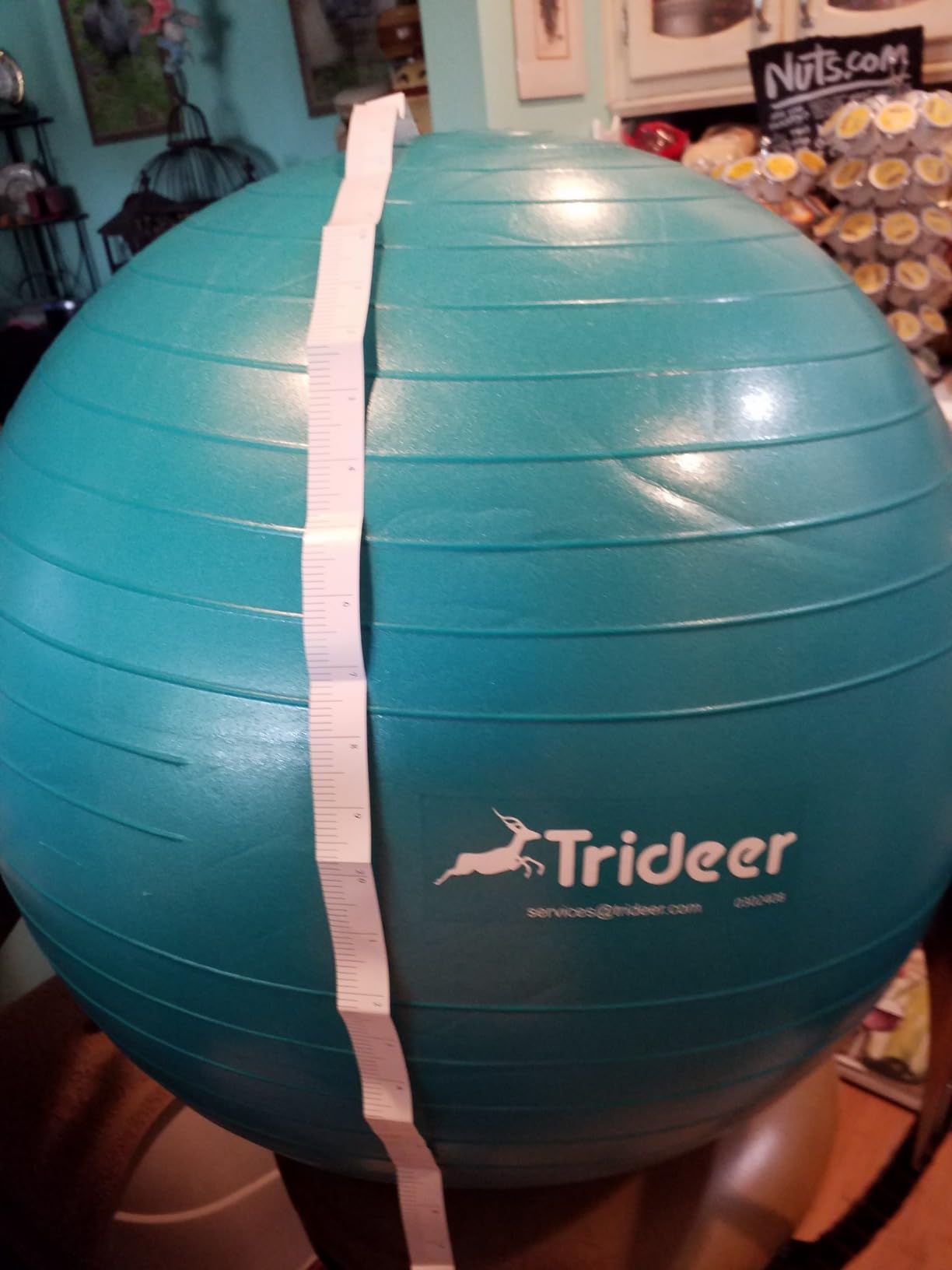 Trideer Exercise Ball for Yoga, Pilates & Fitness - Stability Ball Equipment for Home Gym & Office Chair, Core & Balance Training Accessories, Physical Therapy Equipment, Quick Pump Included, 5 Sizes customer photo 2