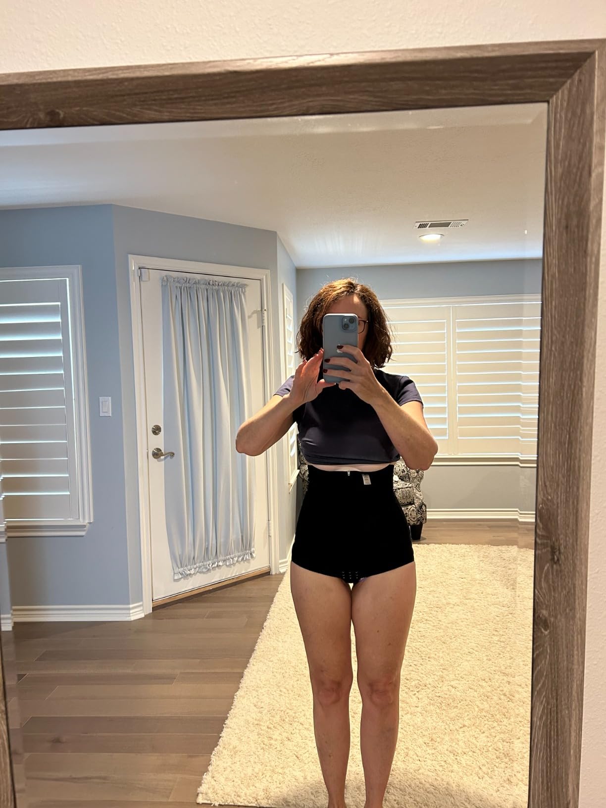 Postpartum Belly Wrap C Section Panties Belly Band Abdominal Compression Corset Shorts with Zipper customer photo 2