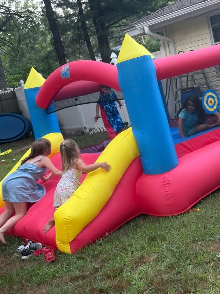 ACTION AIR [Updated Version] Bounce House, Inflatable Bouncer with Air Blower, Jumping Castle with Slide, Family Backyard Bouncy Castle, Durable Sewn with Extra Thick Material customer photo 1