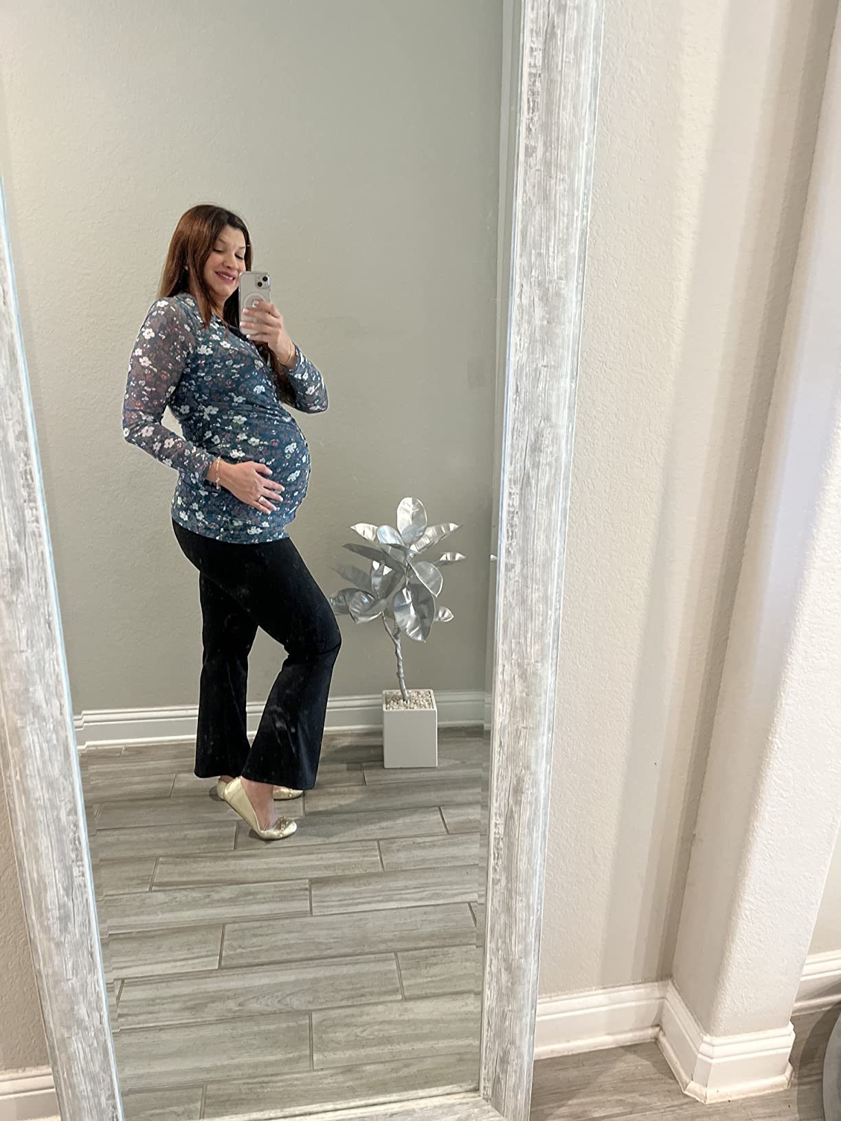 Bhome Maternity Jeans Stretch High Waisted Pants for Work, Career, Office, and Dress customer photo 1