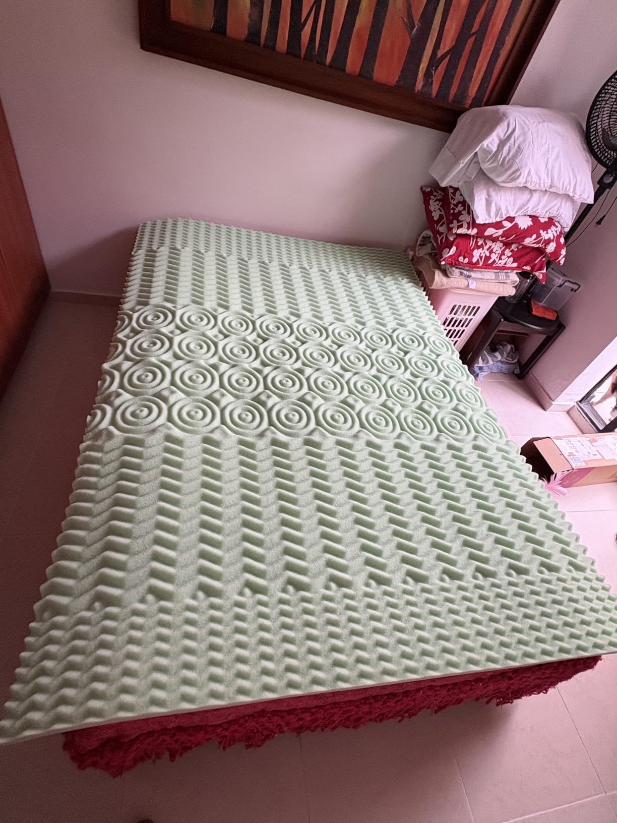 Mellow 1.5 Inch 5-Zone Memory Foam Mattress Topper, Calming Aloe Infusion, Dorm Essentials, Twin customer photo 2