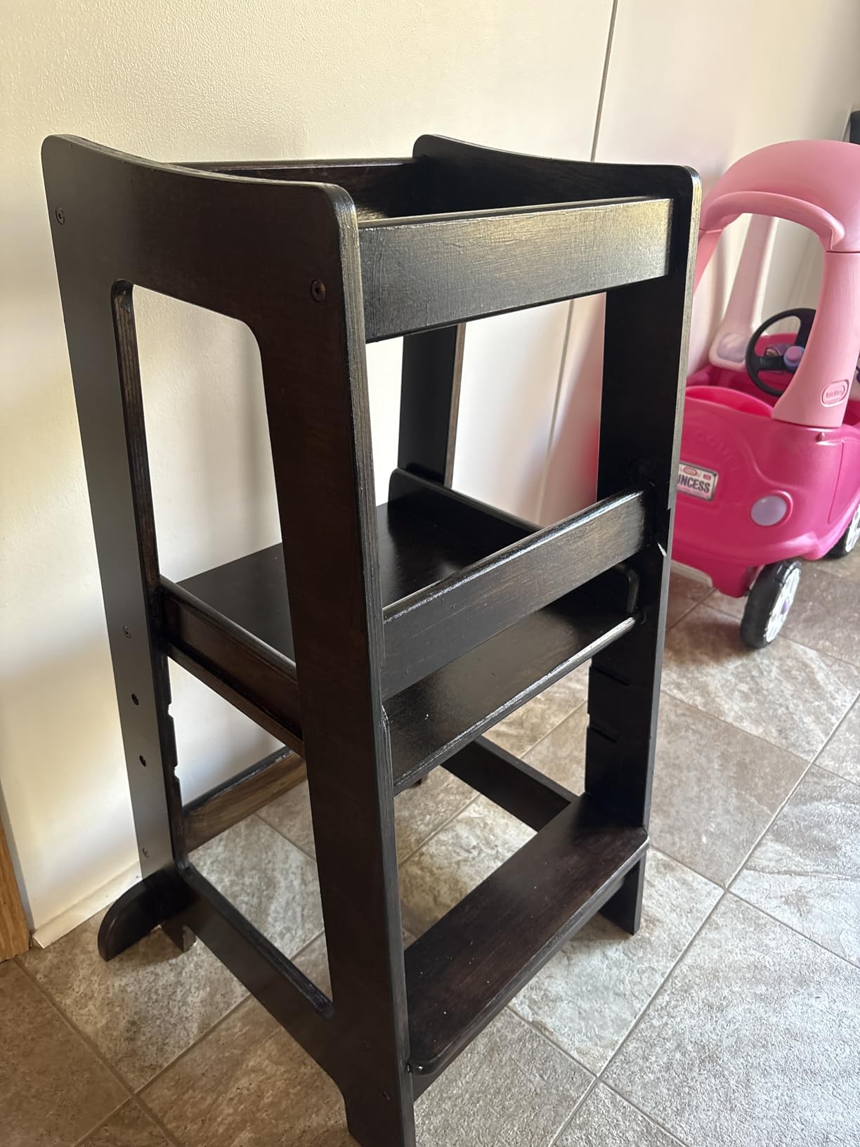 Stepup Baby Toddler Standing Tower - 3 Level Adjustable Wooden Kitchen Step Stool, Bathroom Sink, Kitchen Counter, Kids 18 Months to 4 Years Gift - White customer photo 1