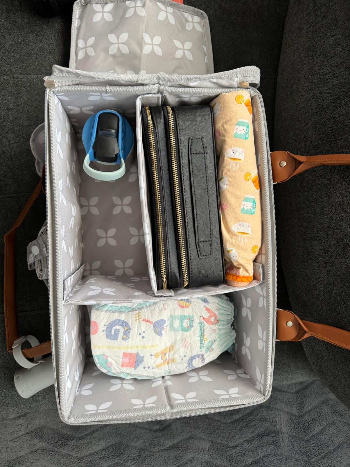 Moteph Extra Large Diaper Caddy, Craft, Toy Organizer with Zip-Top Cover with Waterproof Wet/Dry Bag - Perfect for Baby Shower customer photo 1