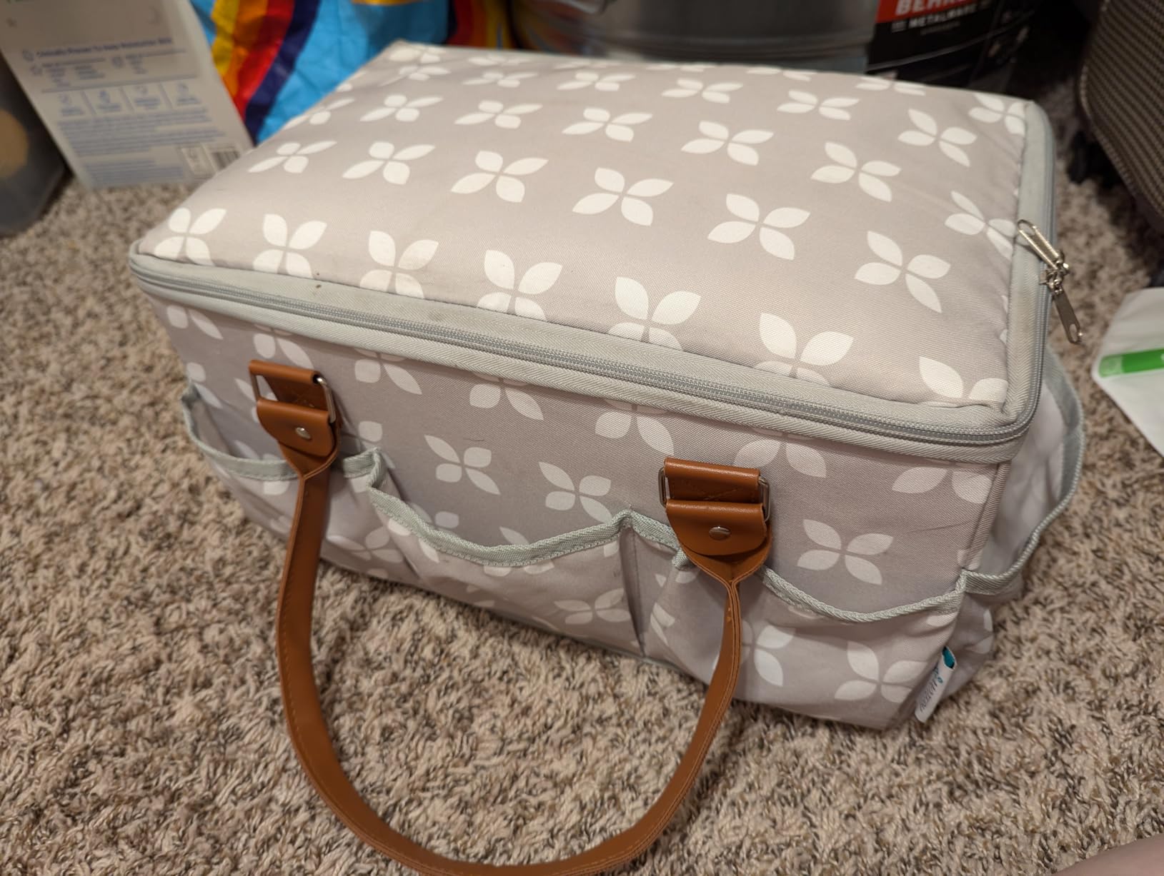 Moteph Extra Large Diaper Caddy, Craft, Toy Organizer with Zip-Top Cover with Waterproof Wet/Dry Bag - Perfect for Baby Shower customer photo 2