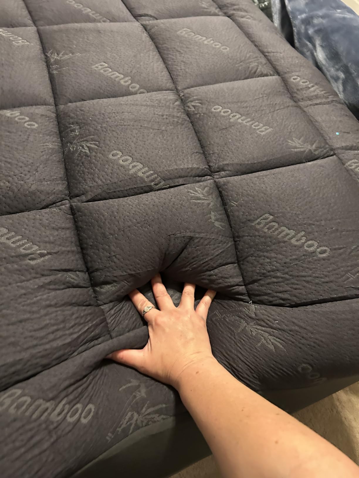 Niagara Sleep Solution Ultra Soft Twin Size Mattress Topper - Rayon Derived from Bamboo Pillow Top Mattress Pad for Back Pain Relief - Naturally Cooling for Hot Sleepers, Green customer photo 2