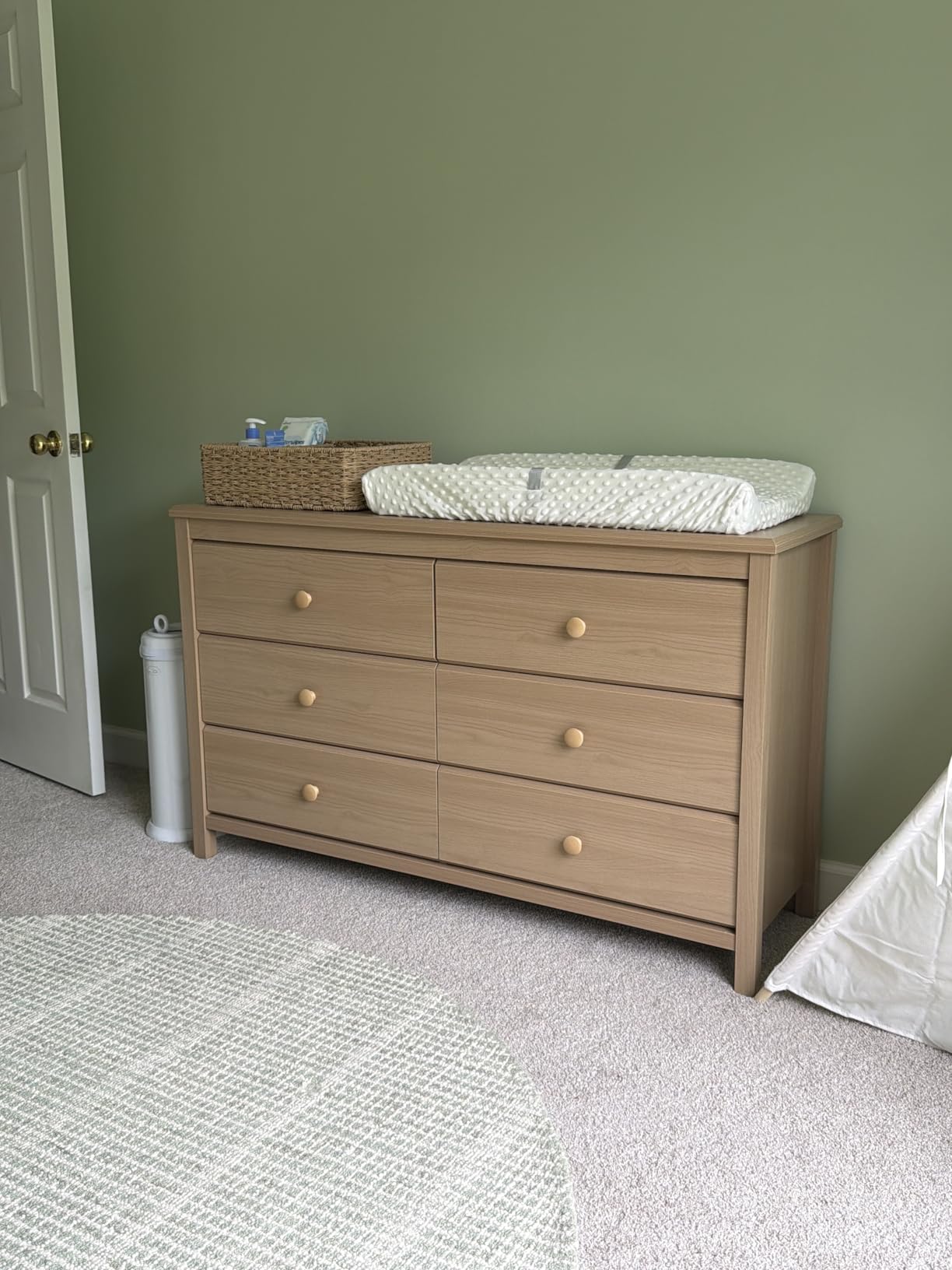 Storkcraft Alpine 6-Drawer Dresser (White) - GREENGUARD Gold Certified, White Dresser for Bedroom, Kids & Nursery Storage Drawers, Safety Interlocking Drawers, Pre-Installed Tracks customer photo 1