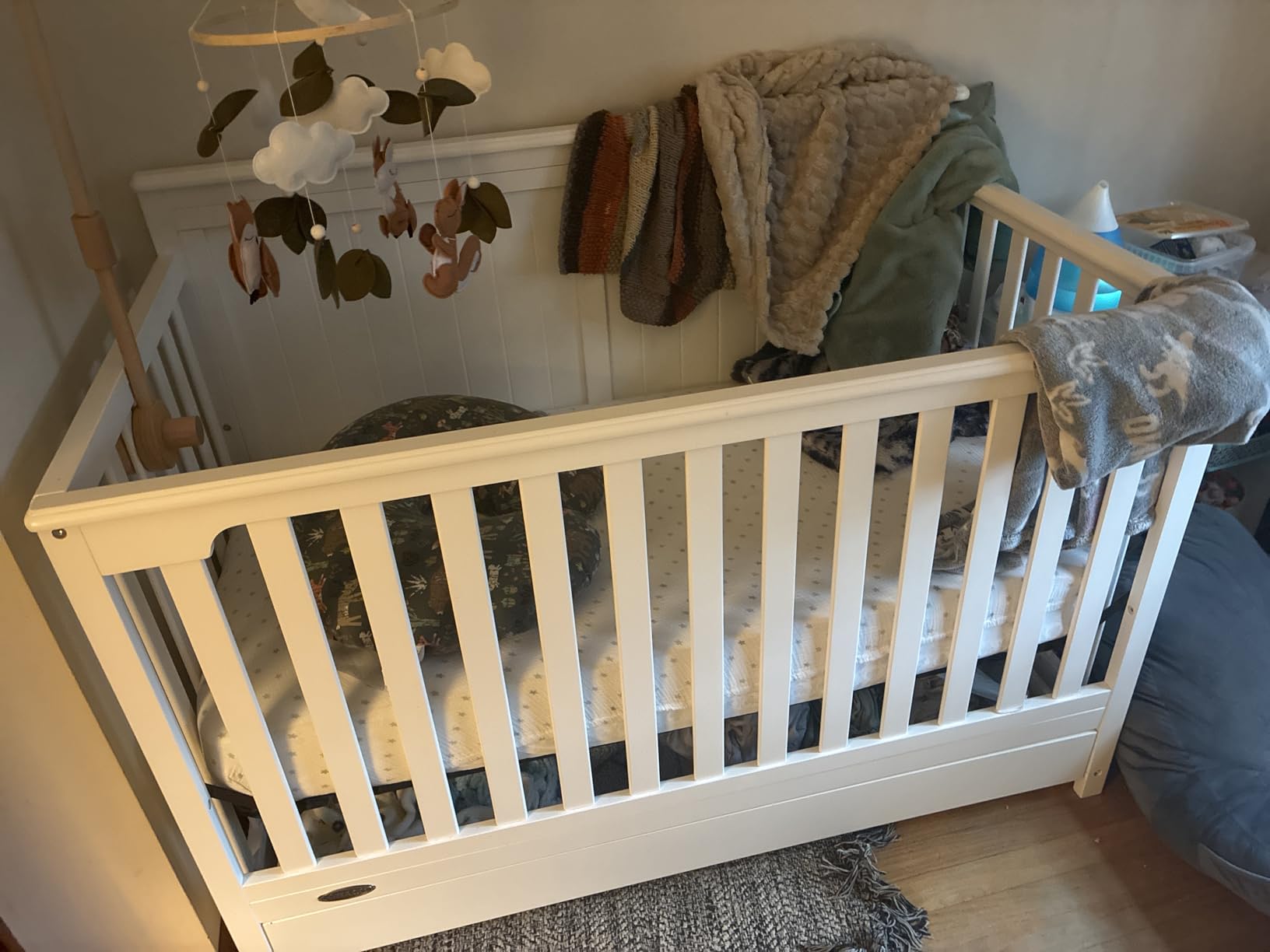Graco Hadley 5-in-1 Convertible Crib with Drawer, Pebble Gray | GREENGUARD Gold Certified, Fits Standard Crib Mattress, Converts to Toddler Bed, Daybed and Full Bed, Crib with Storage customer photo 2