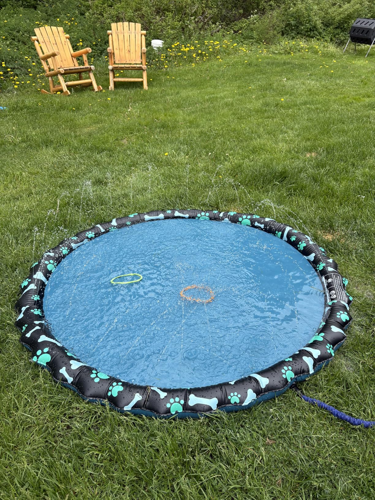 SplashEZ 3-in-1 Splash Pad, Sprinkler for Kids & Baby Pool for Learning - Toddler Sprinkler Pool, 60'' Outside Water Toys - A to Z Outdoor Play Mat for Babies & Toddlers customer photo 1