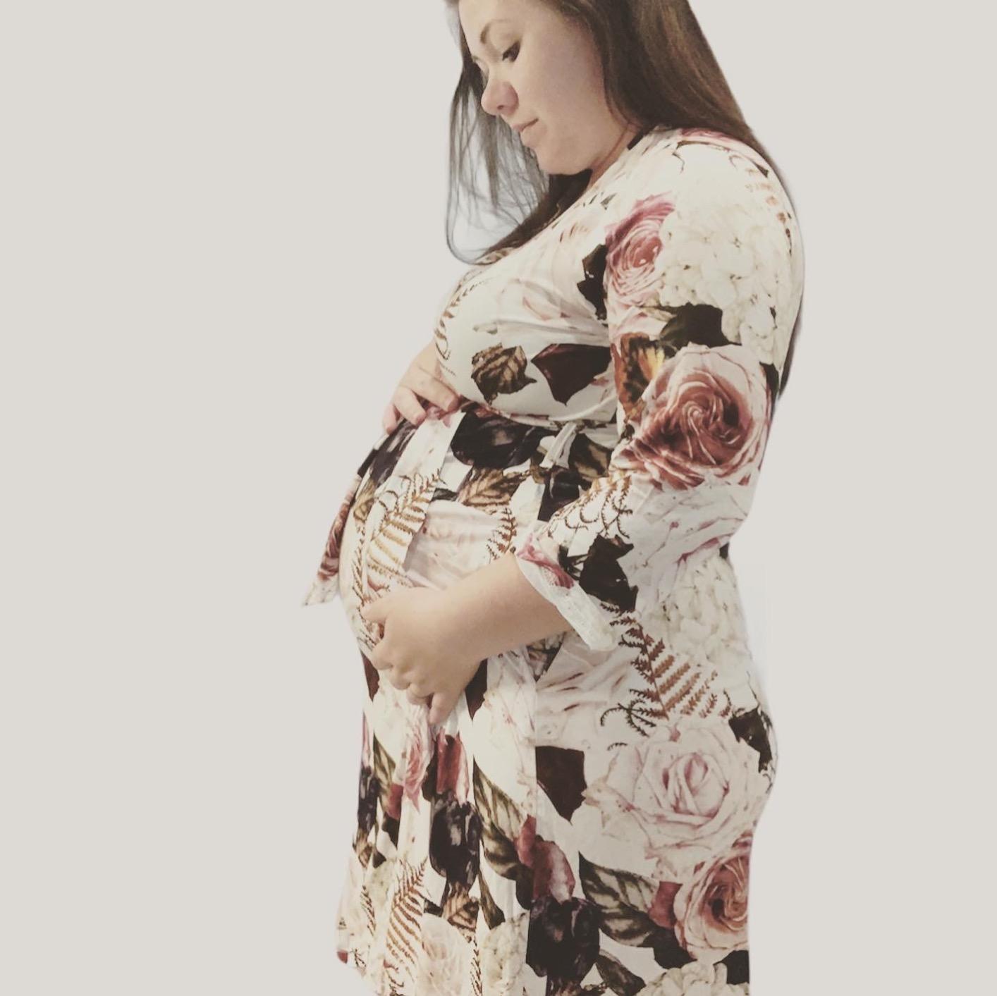 Posh Peanut Maternity Robe for Hospital Delivery - Soft Viscose from Bamboo Postpartum Robe for Women Nursing & Lounging customer photo 1