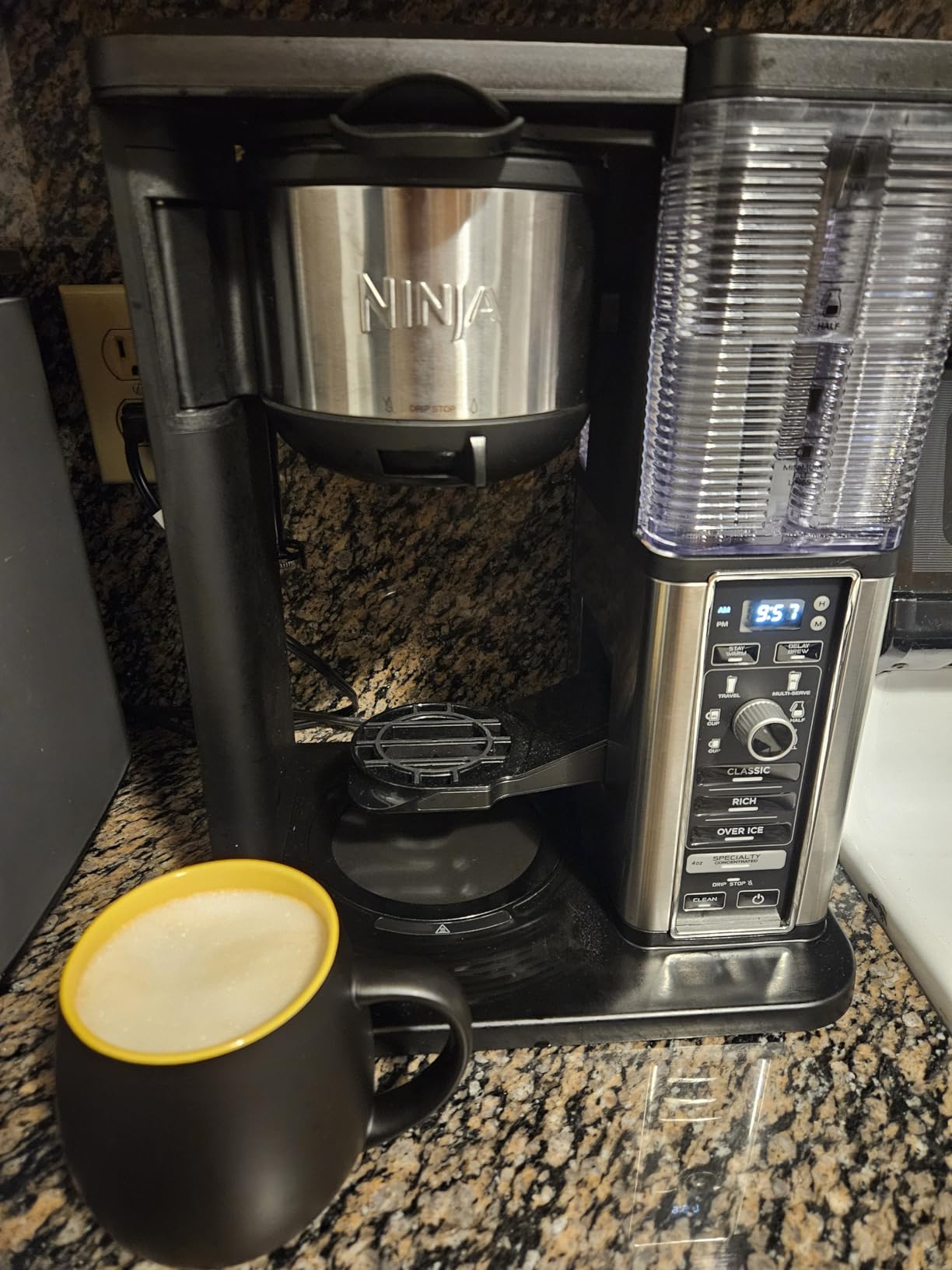 Ninja Specialty Coffee Maker | Includes 10-Cup Carafe, Fold-Away Frother, Permanent Filter & Removable, Dishwasher Safe Reservoir | 6 Brew Styles, 8 Cup to Travel Mug to Pot Sizes | Black | CM401 customer photo 1