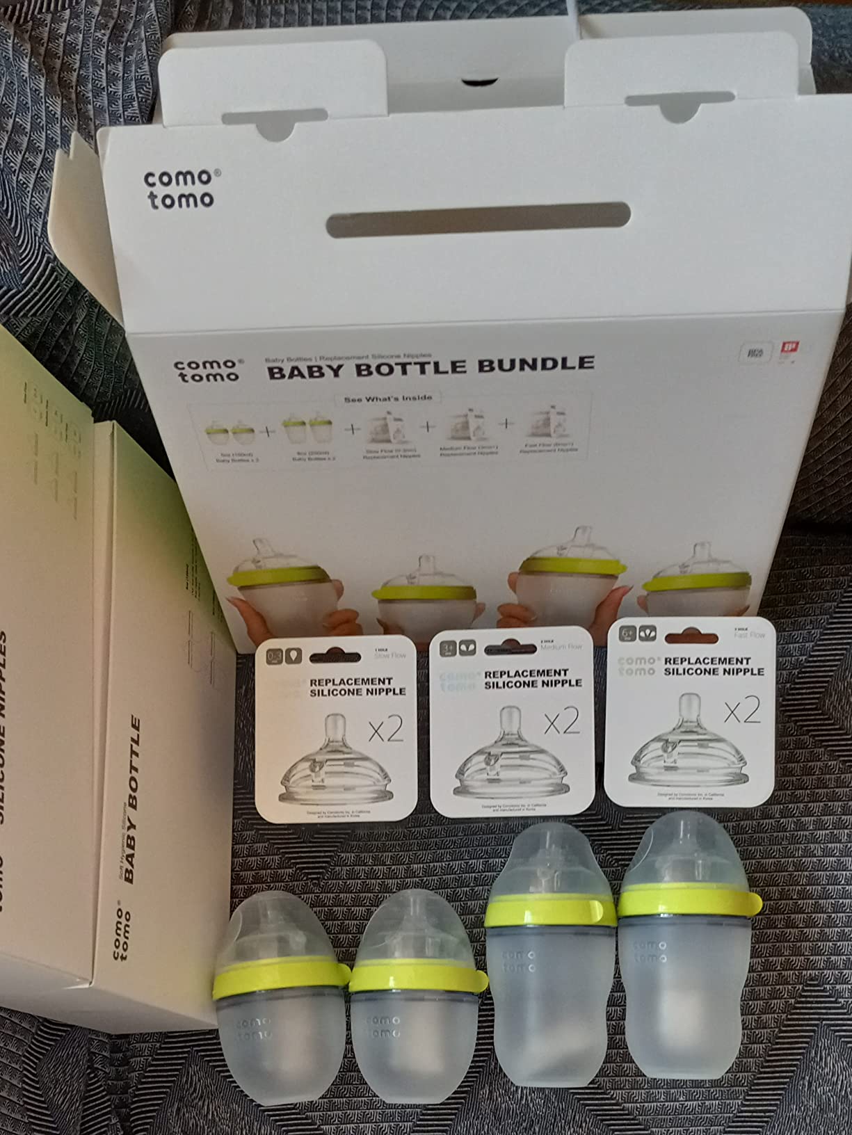 Comotomo Baby Bottle Bundle, Green, (7 Piece Set) customer photo 1