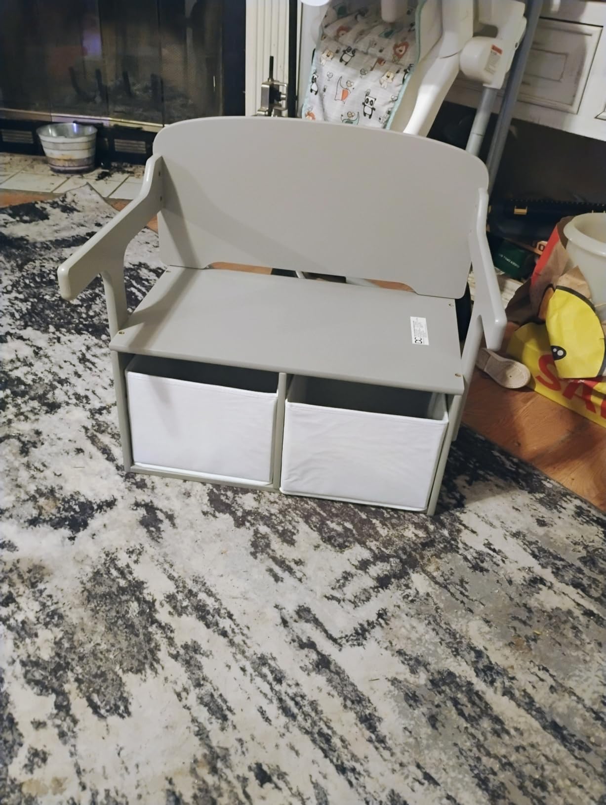 Delta Children MySize Kids Convertible Activity Bench - Greenguard Gold Certified, Bianca White customer photo 2