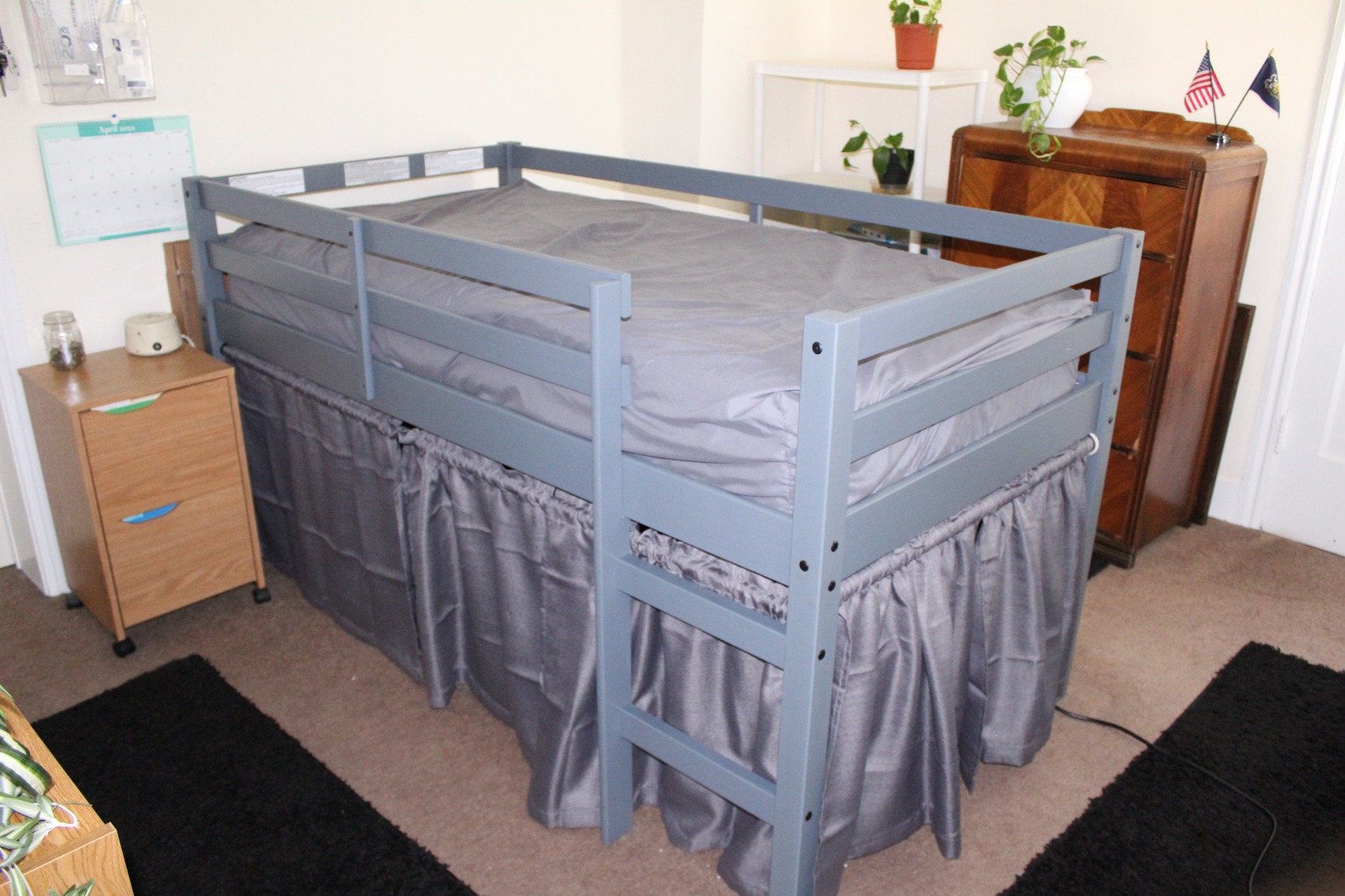 DHP Milton Twin Loft Bed, Space Saving Design, Solid Pine Wood, White Finish customer photo 1