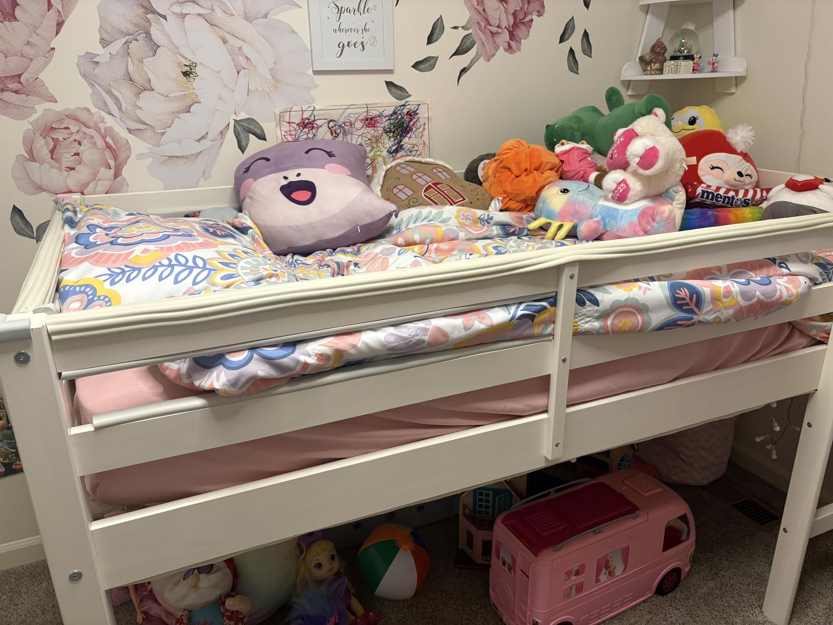 DHP Milton Twin Loft Bed, Space Saving Design, Solid Pine Wood, White Finish customer photo 2