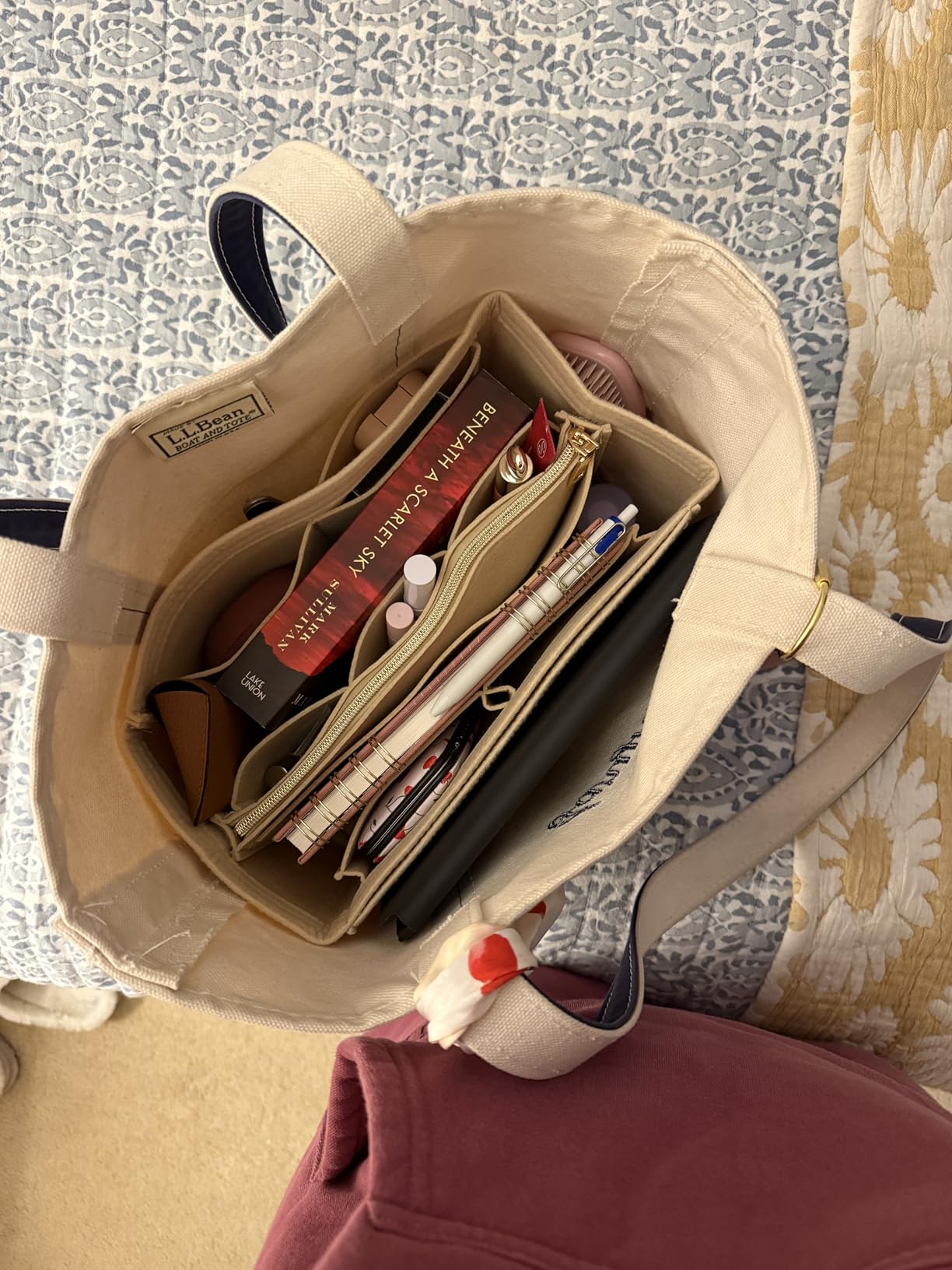 OMYSTYLE Purse Organizer Insert, Felt Tote Bag Organizer Insert with 5 Sizes, Handbag Dividers for Inside Purse, Compatible with Longchamp, Neverful, Speedy and More customer photo 1