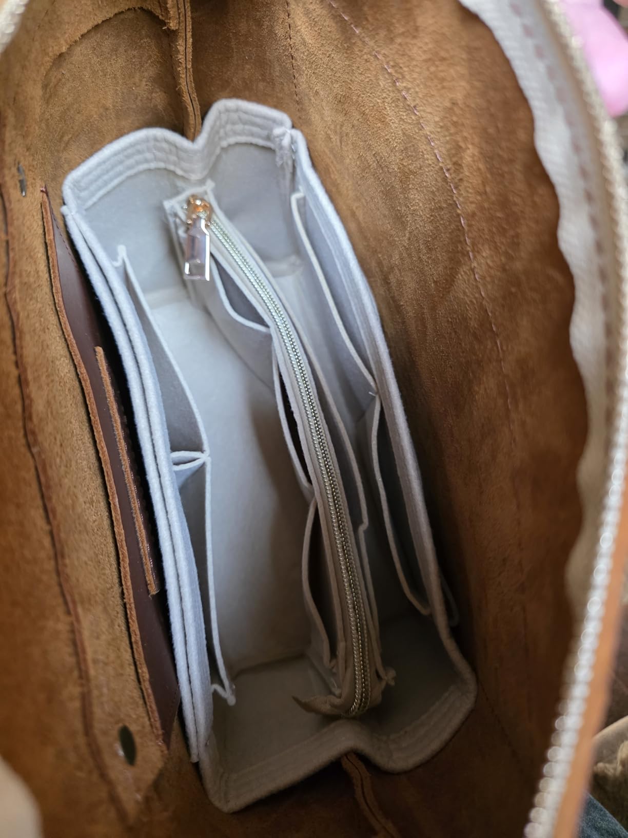 OMYSTYLE Purse Organizer Insert, Felt Tote Bag Organizer Insert with 5 Sizes, Handbag Dividers for Inside Purse, Compatible with Longchamp, Neverful, Speedy and More customer photo 2