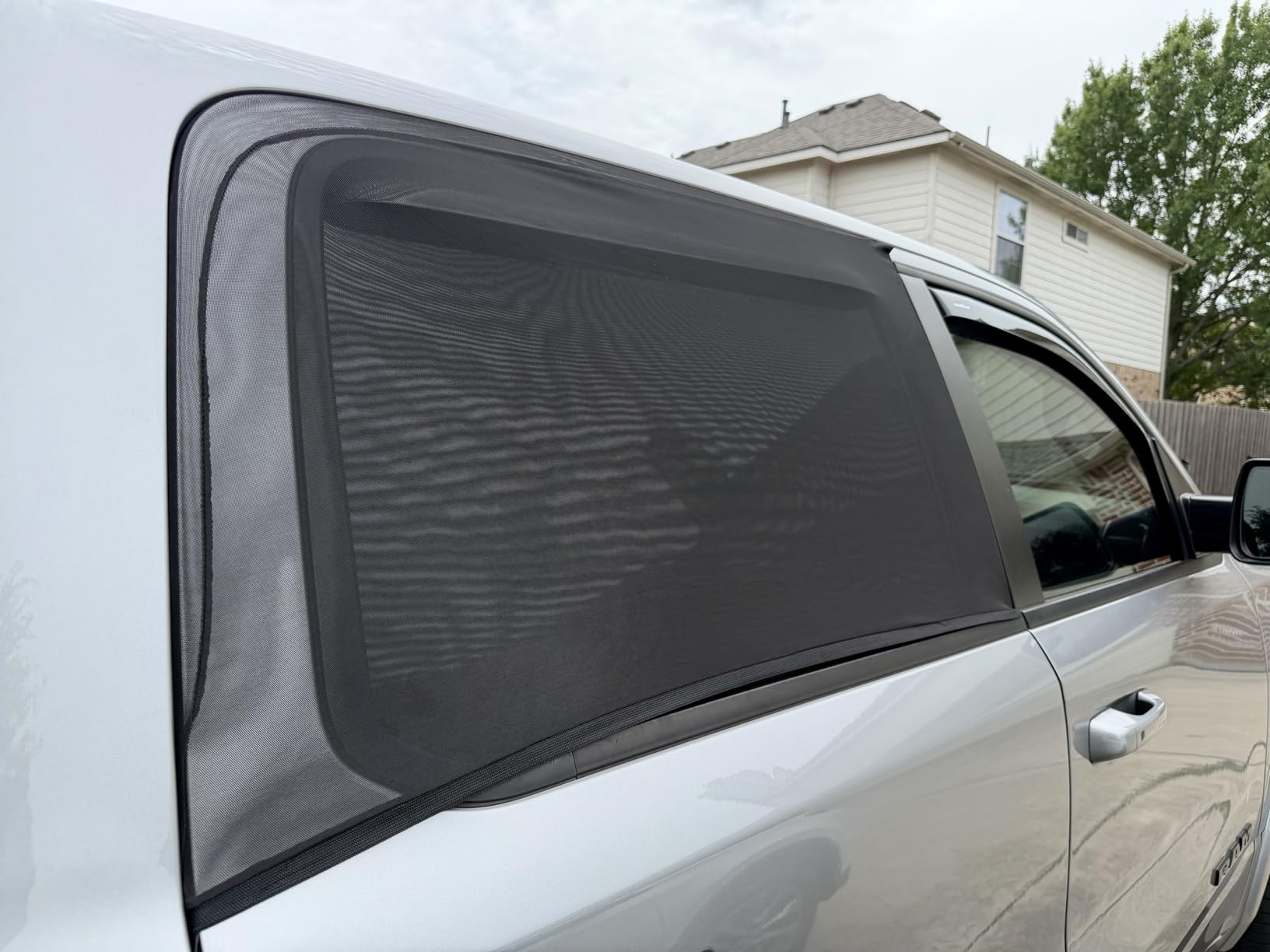 Car Window Shades for Baby - 2 Pack Sun Shade Blocker, Breathable Mesh Rear Side Window Shade Sunshade for SUV, UV Protection for Baby Family Pet, Mosquito Bug Net Window Screens for Camping customer photo 1