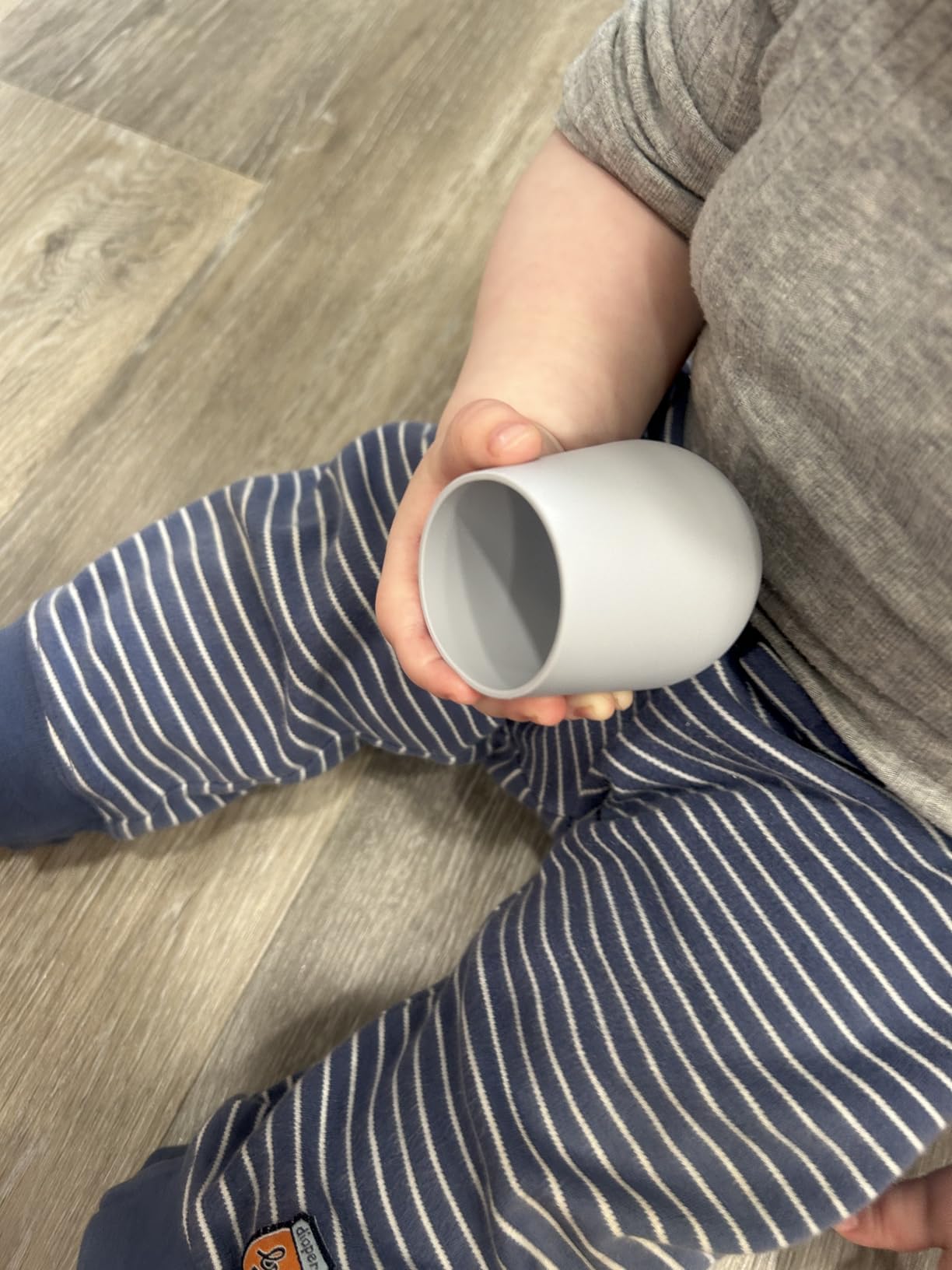 ezpz Tiny Cup (Sage) - 4 months+ - 100% Silicone Training Cup for Infants - Designed by a Pediatric Feeding Specialist - Baby-Led Weaning Essentials & Baby Gifts customer photo 1